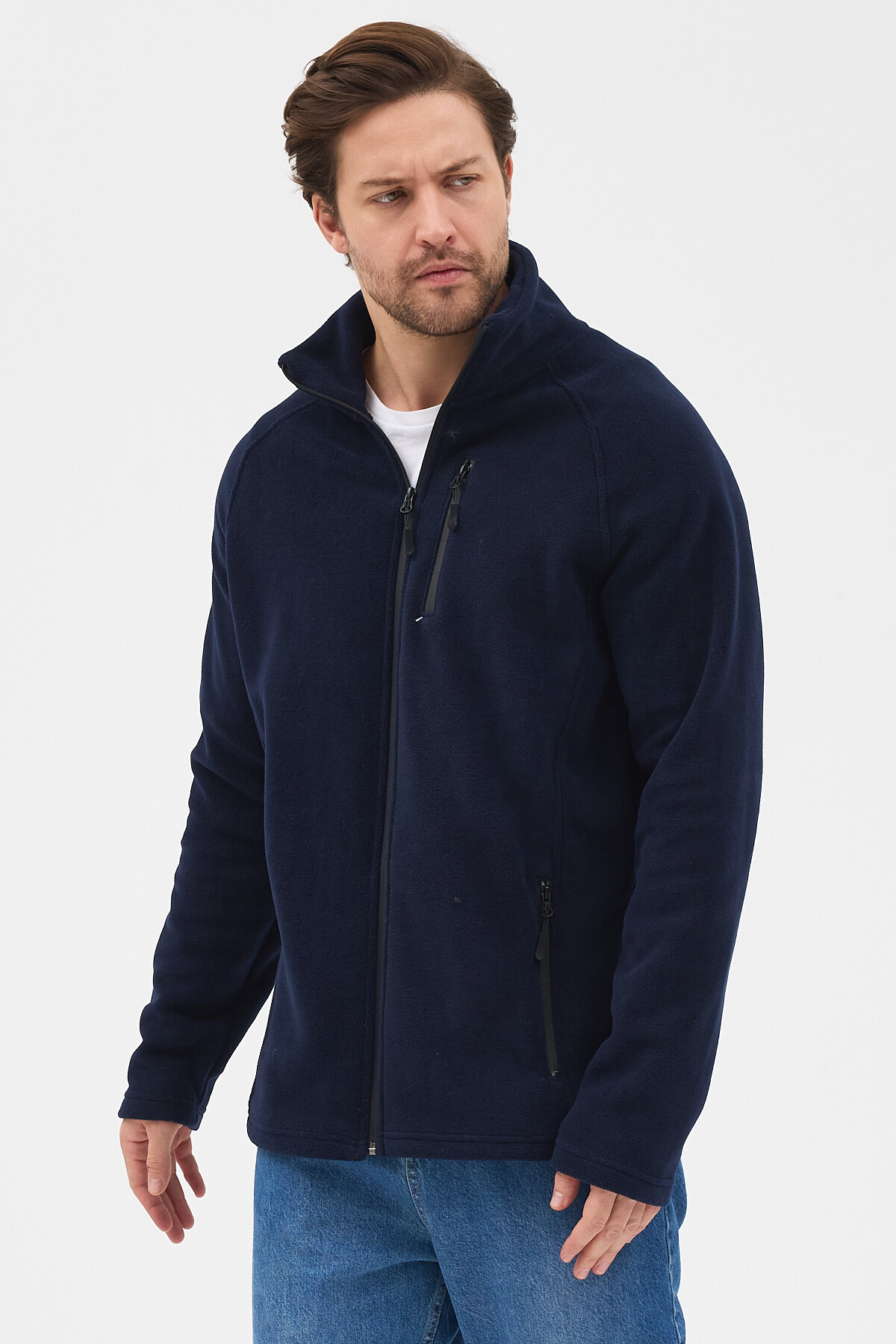 Erkek Polar 5 Cepli reglan kol — سرمه‌ای 0023 — تصویر 4 از 8