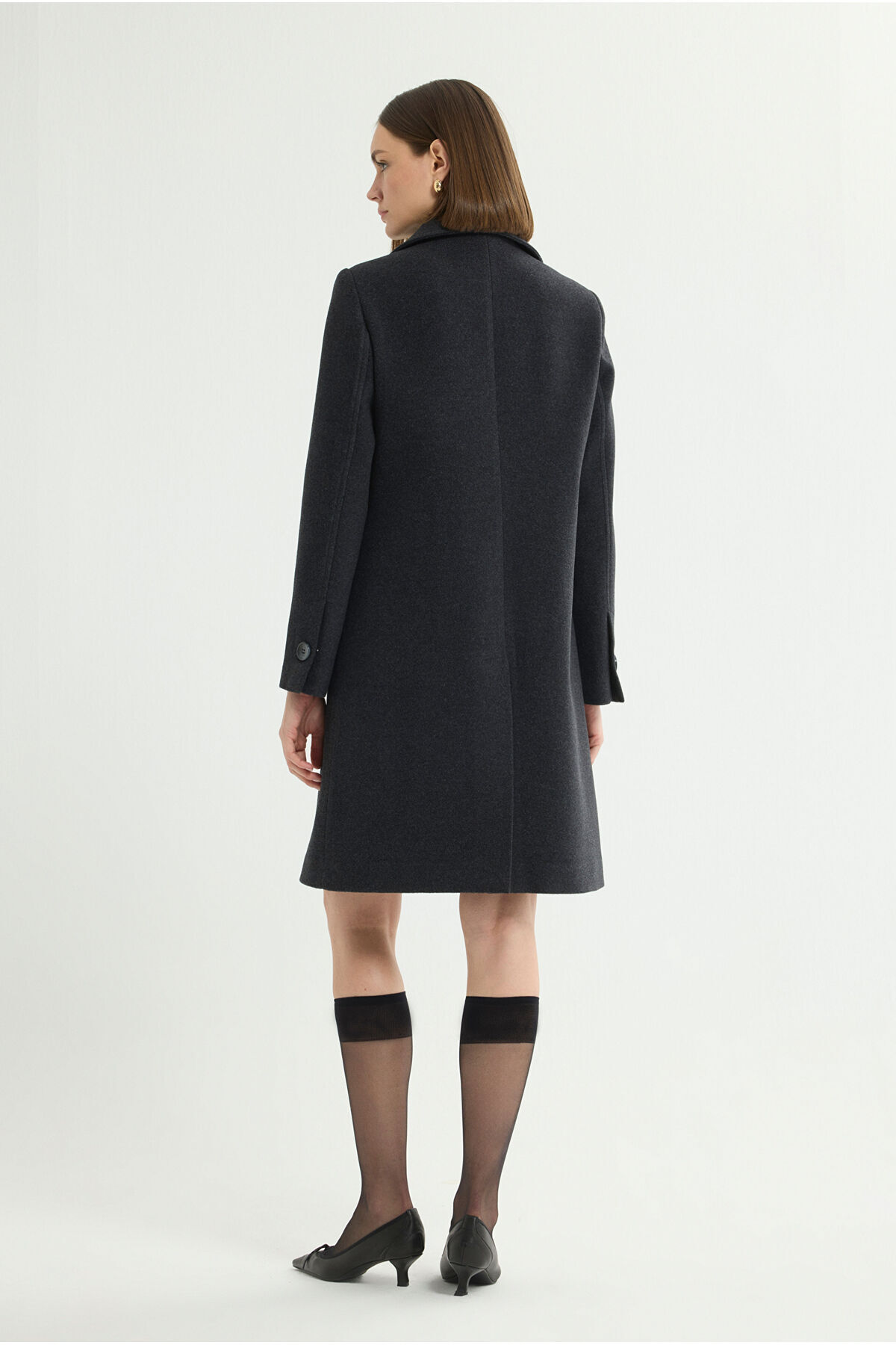 Love My Body  Cep Detaylı Kaban - Görsel 6