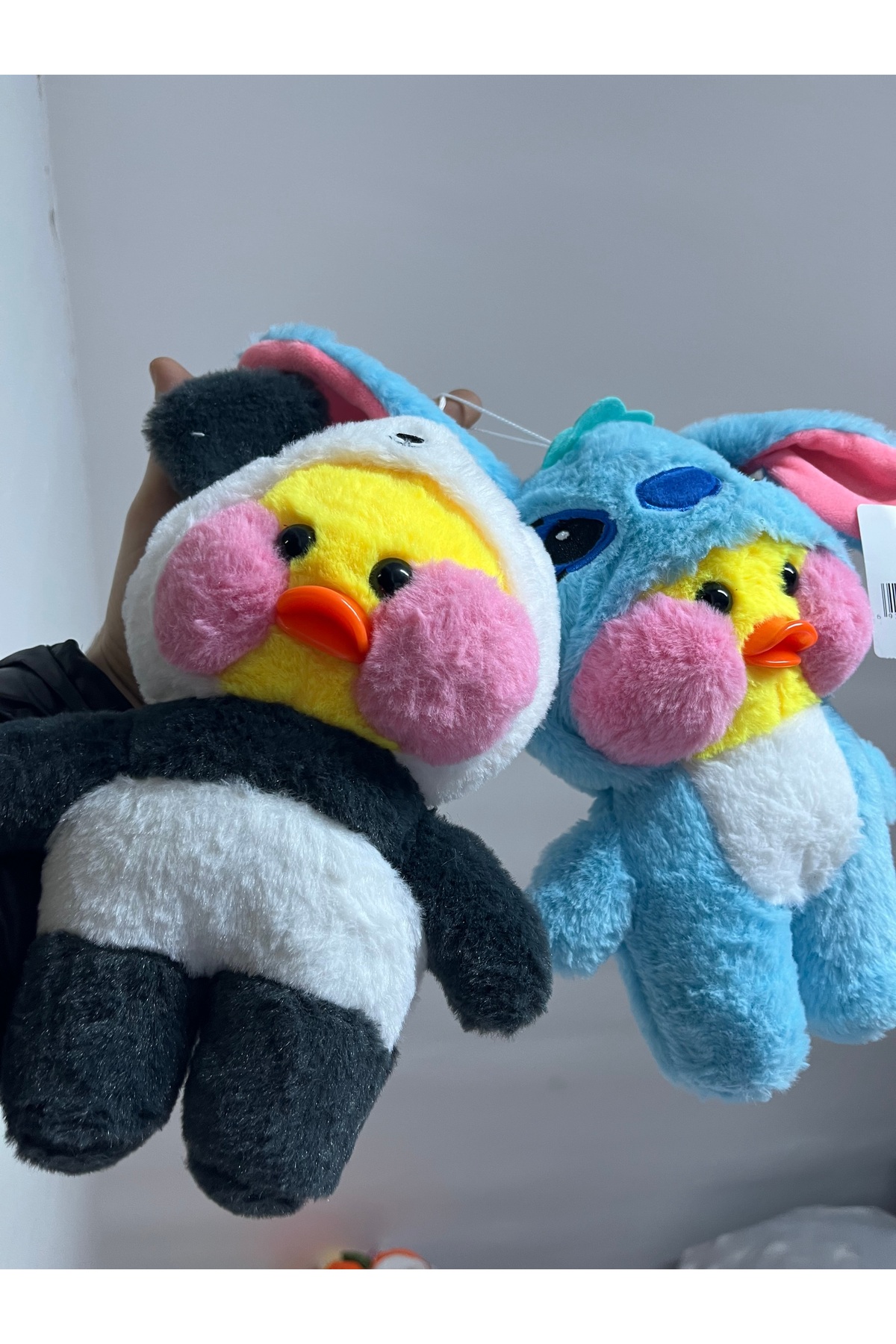 labubu sepeti Panda şapkalı lalafan Ördek peluş new series