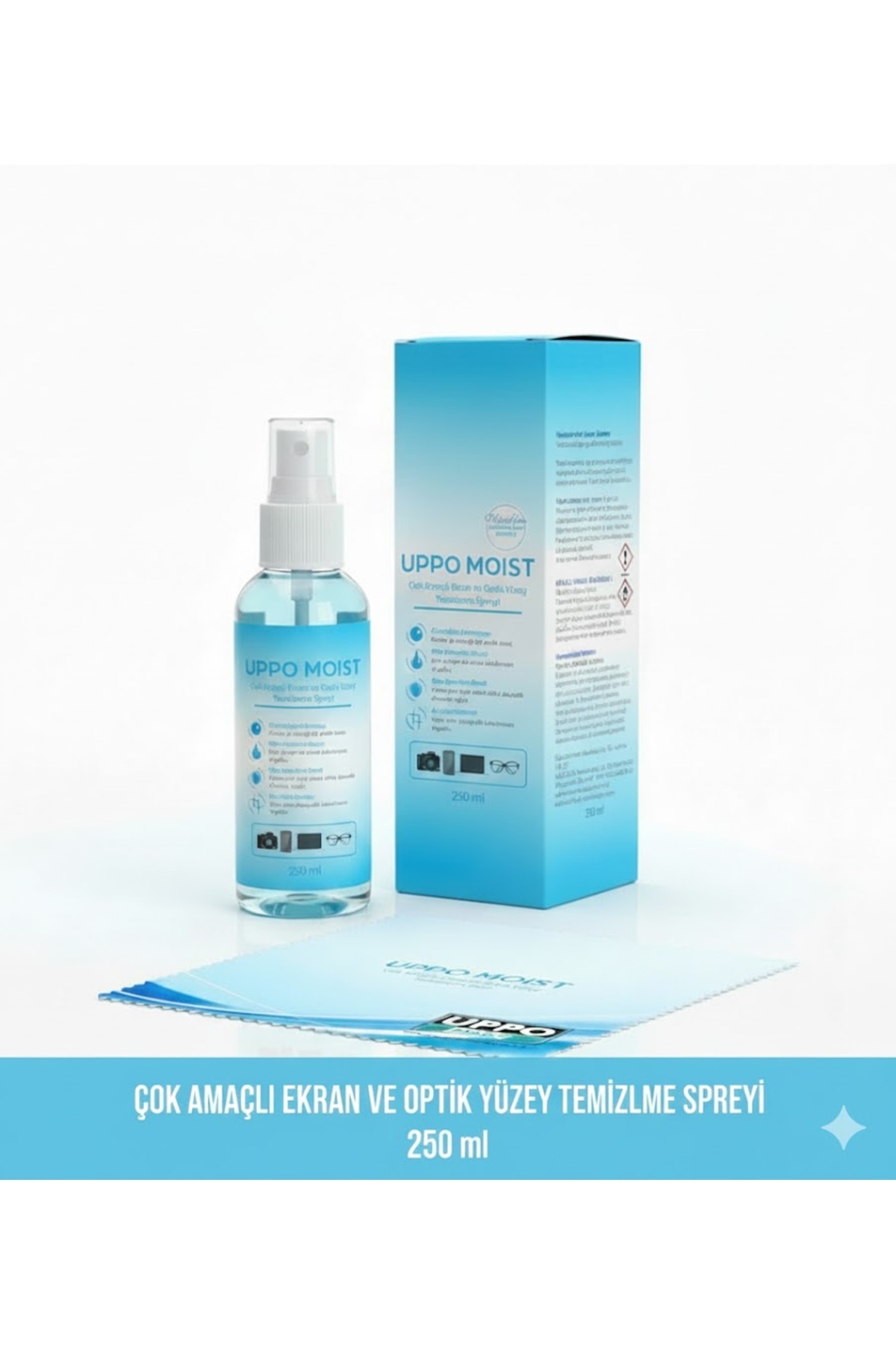 UPPO MOİST 250 ml anti-statik koruma Çok amaçlı cam ayna TV LCD ekran ve optik yüzeyleri temizleme spreyi