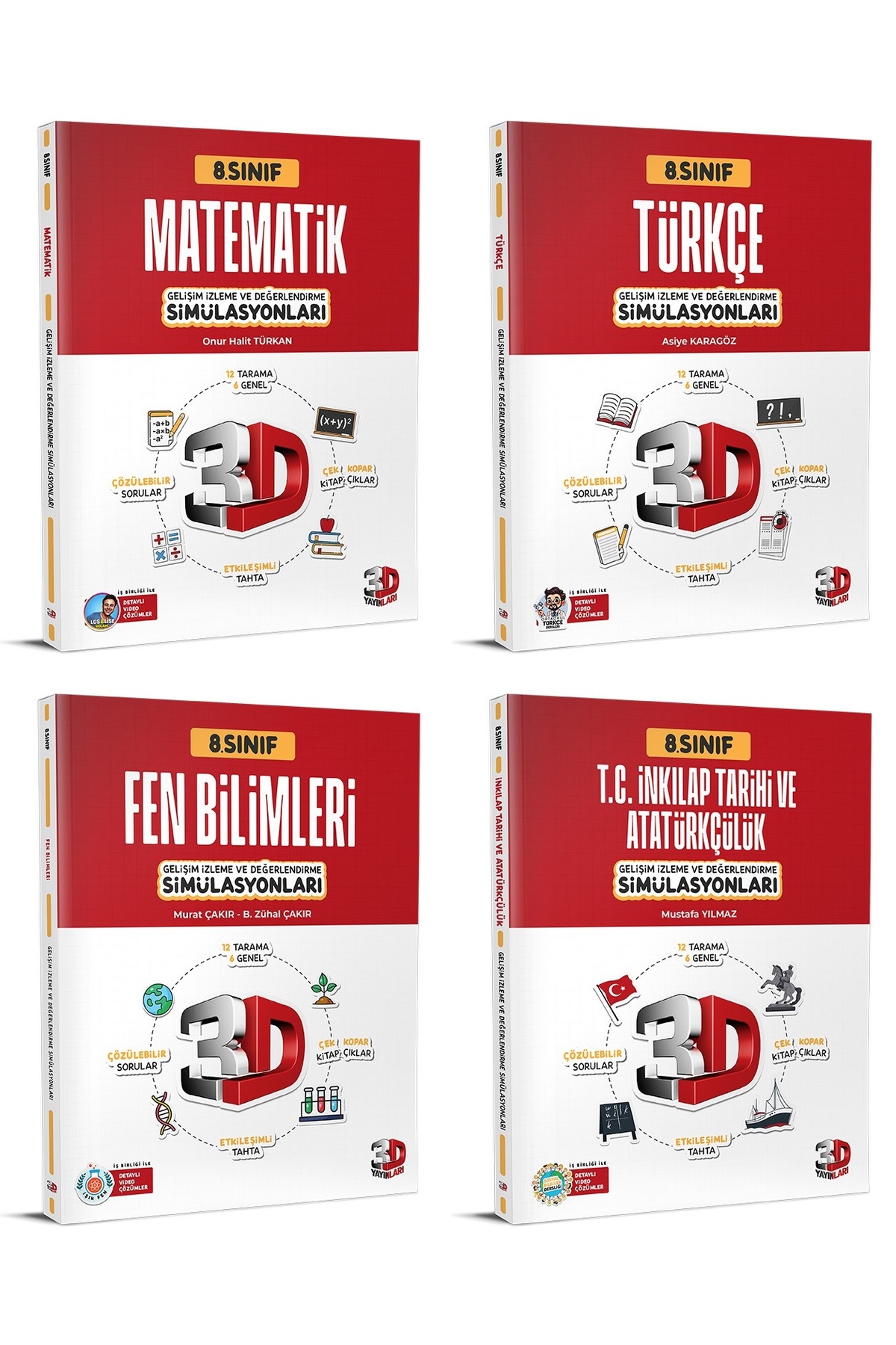 3D Yayınları 3D 2025 8. Sınıf Lgs Matematik + Türkçe + Fen +