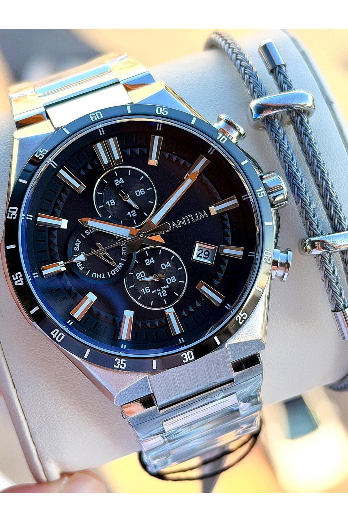 ساعت مچی مردانه Eq.360 با بند استیل و دستبند ایتالیایی، ضدآب تا ۱۰ اتمسفر، ضمانت ۲ ساله