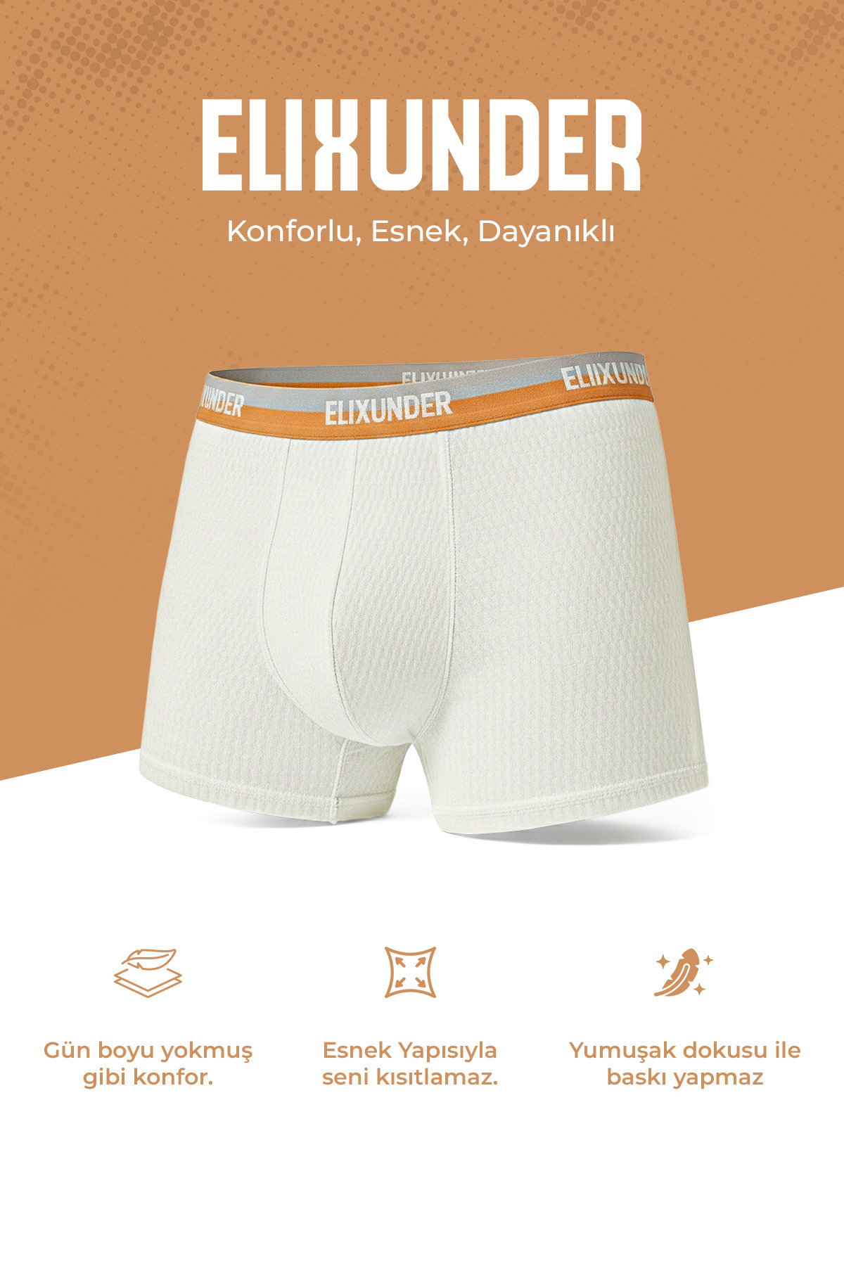inkarix 4'lü Erkek Boxer Terletmez Nefes Alabilen Pamuklu Boxer görsel 4