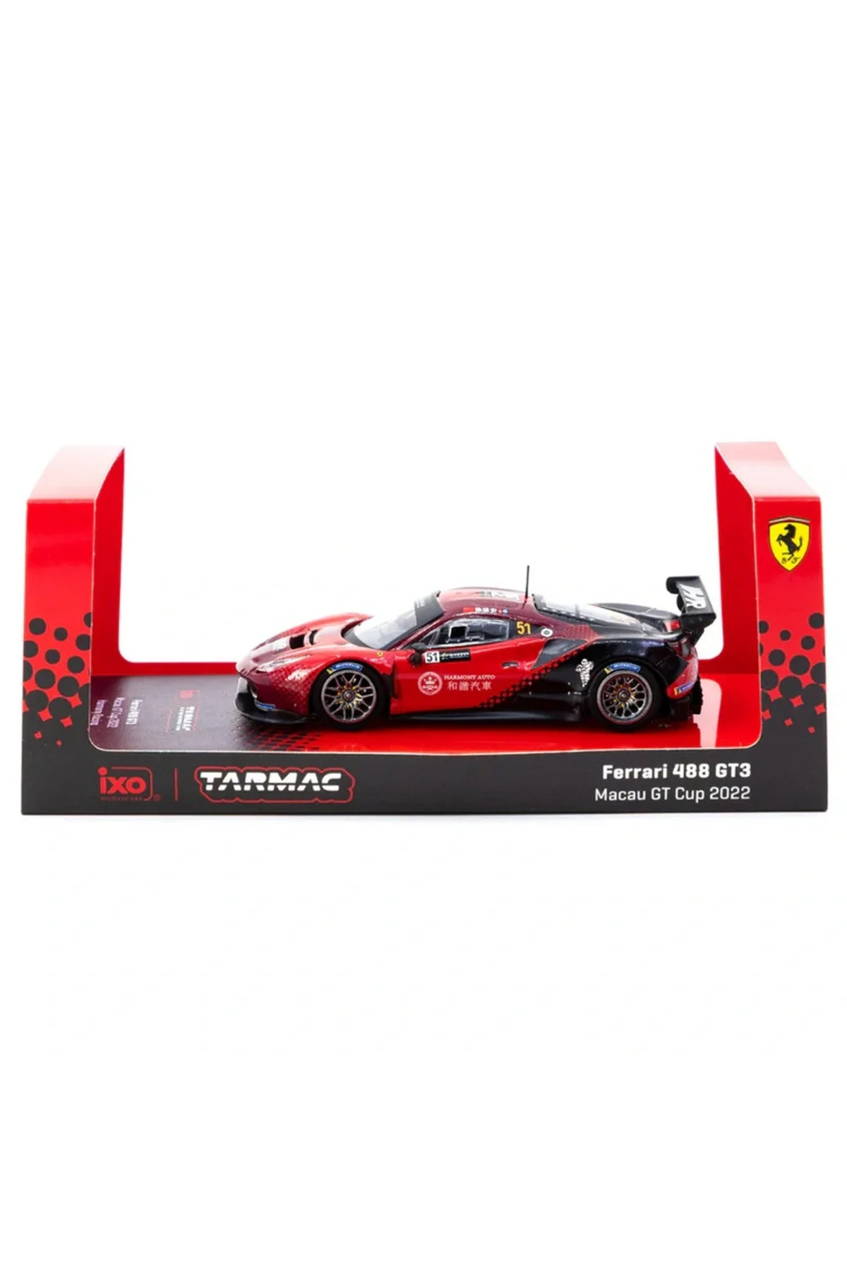 Hüke Trend TARMAC WORKS X İXO MODELS 1/64 FERRARİ 488 GT3 MACAU GT