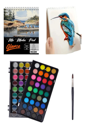 GLANCE Art-X Premium 36'lı Sulu Boya A5 200 GR SPR Mix Media Pad 20 YP