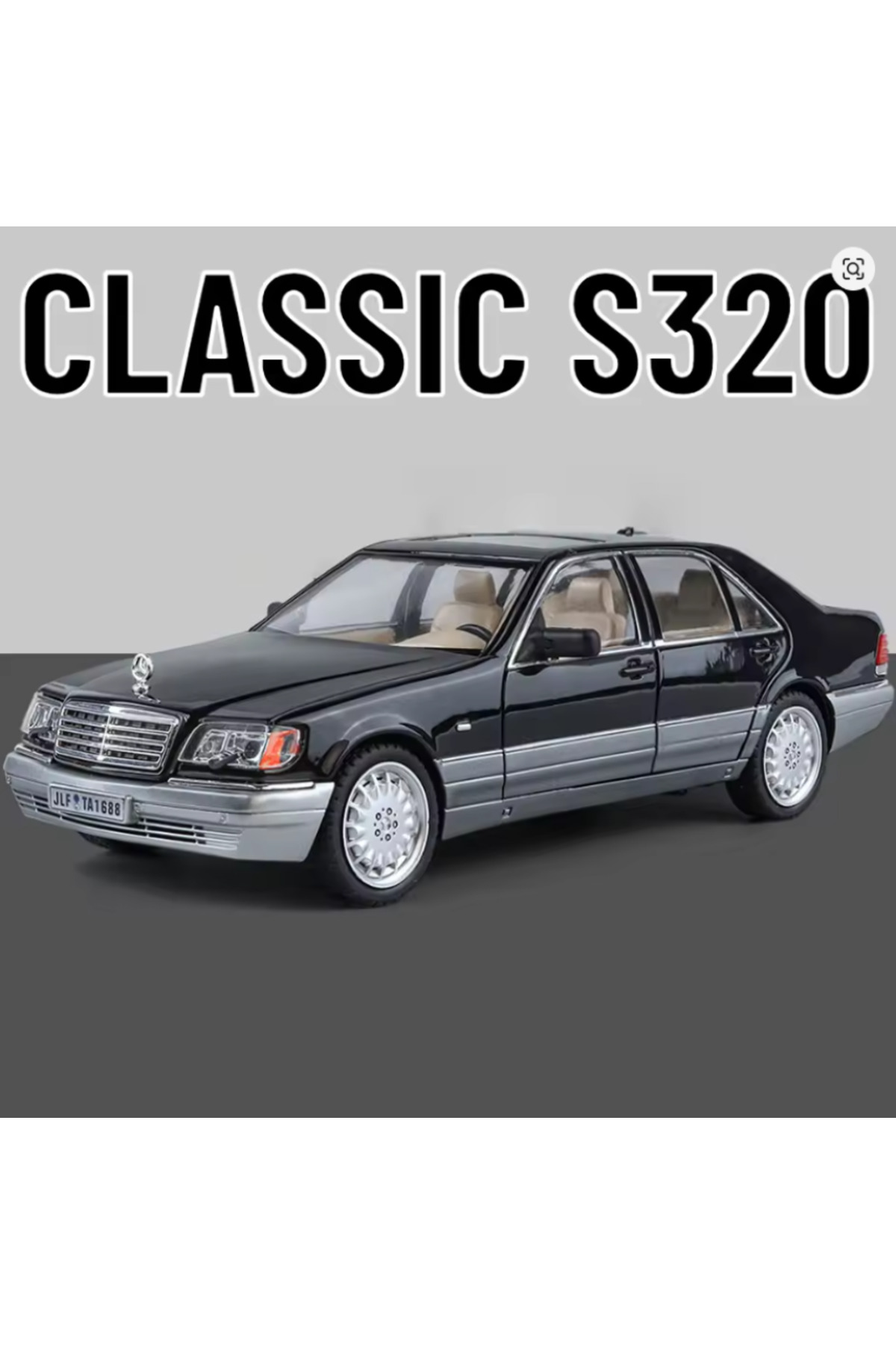 toyzzhome Mercedes Benz S320L Black Diecast Model Car Mercedes