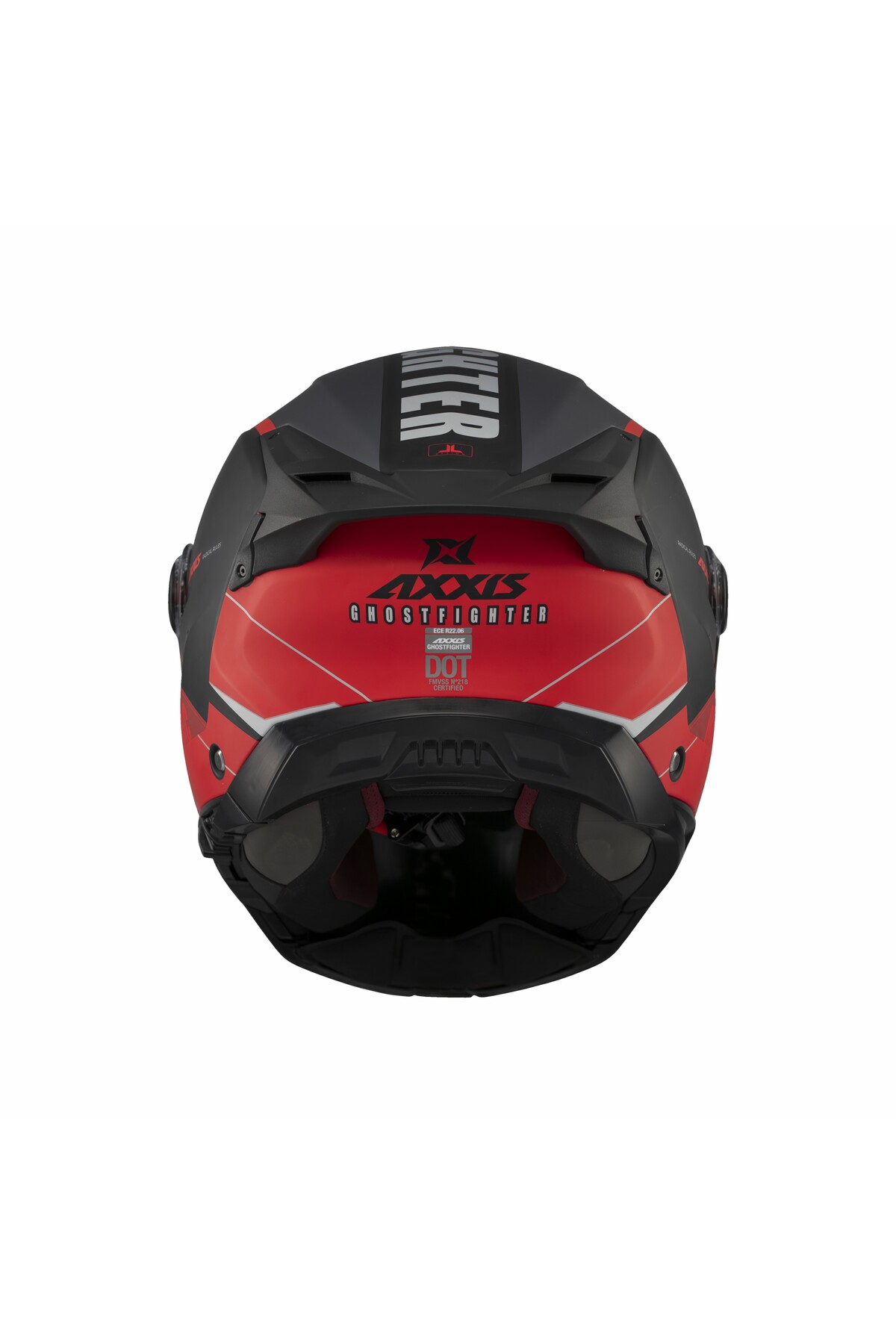 Axxis Ghostfighter SV Maniac B5 Black Red Motosiklet Çene Açılır