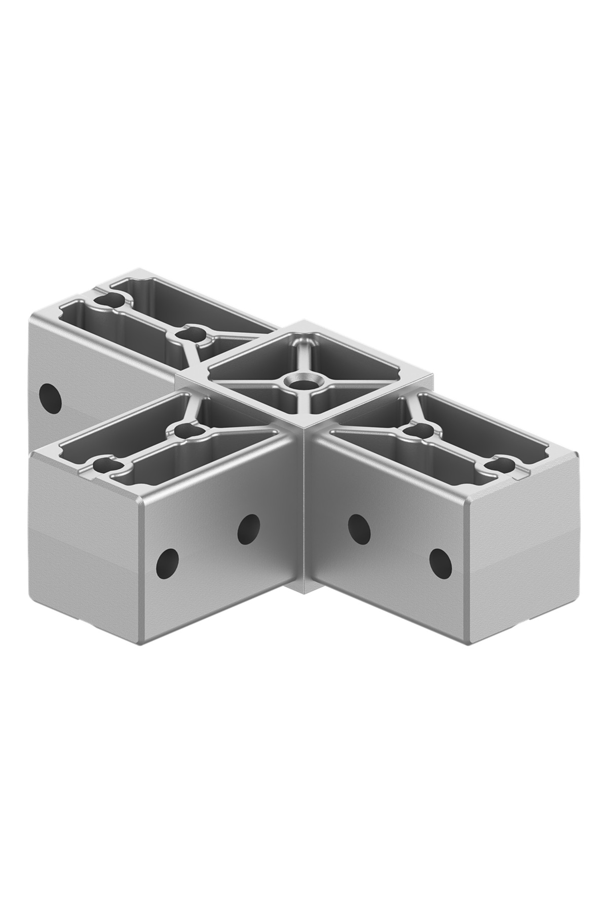 okifix 40x40 mm Kutu Profillerle Uyumlu Üç Yollu T Konektör