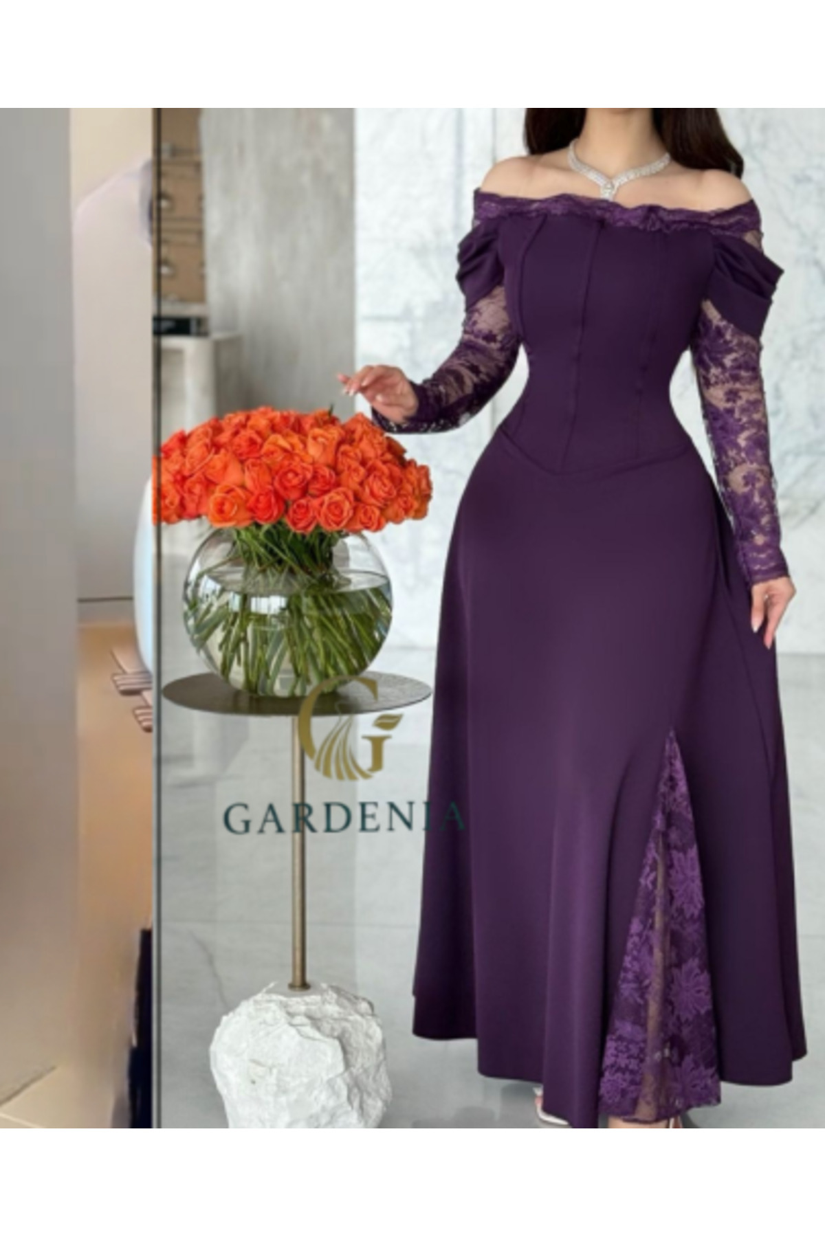 فستان سهرة ملكي أرجواني