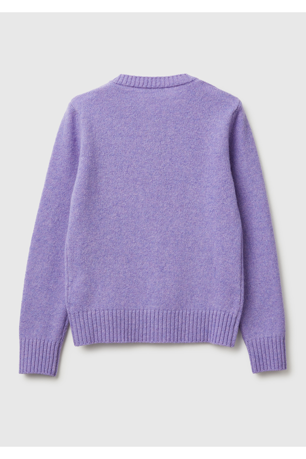 United Colors of Benetton  Kadın Koyu Lİla Shetland Hırka - Görsel 4