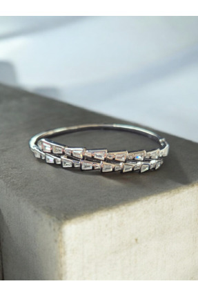 stainless steel xuping vip bileklik kelepçe model gümüş zirkon taş