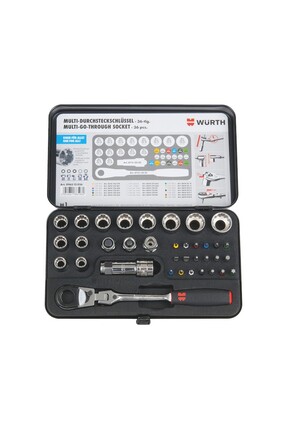 Würth GEÇMELİ CIRCIR - LOKMA ANAHTAR SETİ MULTİ 36 PARÇA