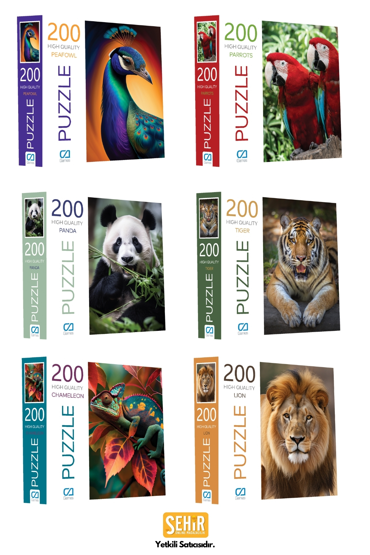 CA Games Panda 200 Parça 2,2mm Kalınlık 34x48cm Profesyonel Hobi