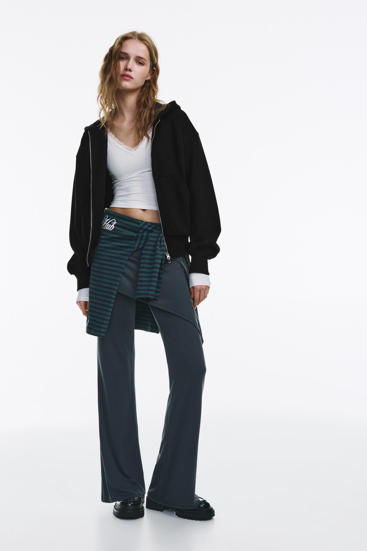 Pull & Bear  Fermuarlı kapüşonlu sweatshirt - Görsel 2