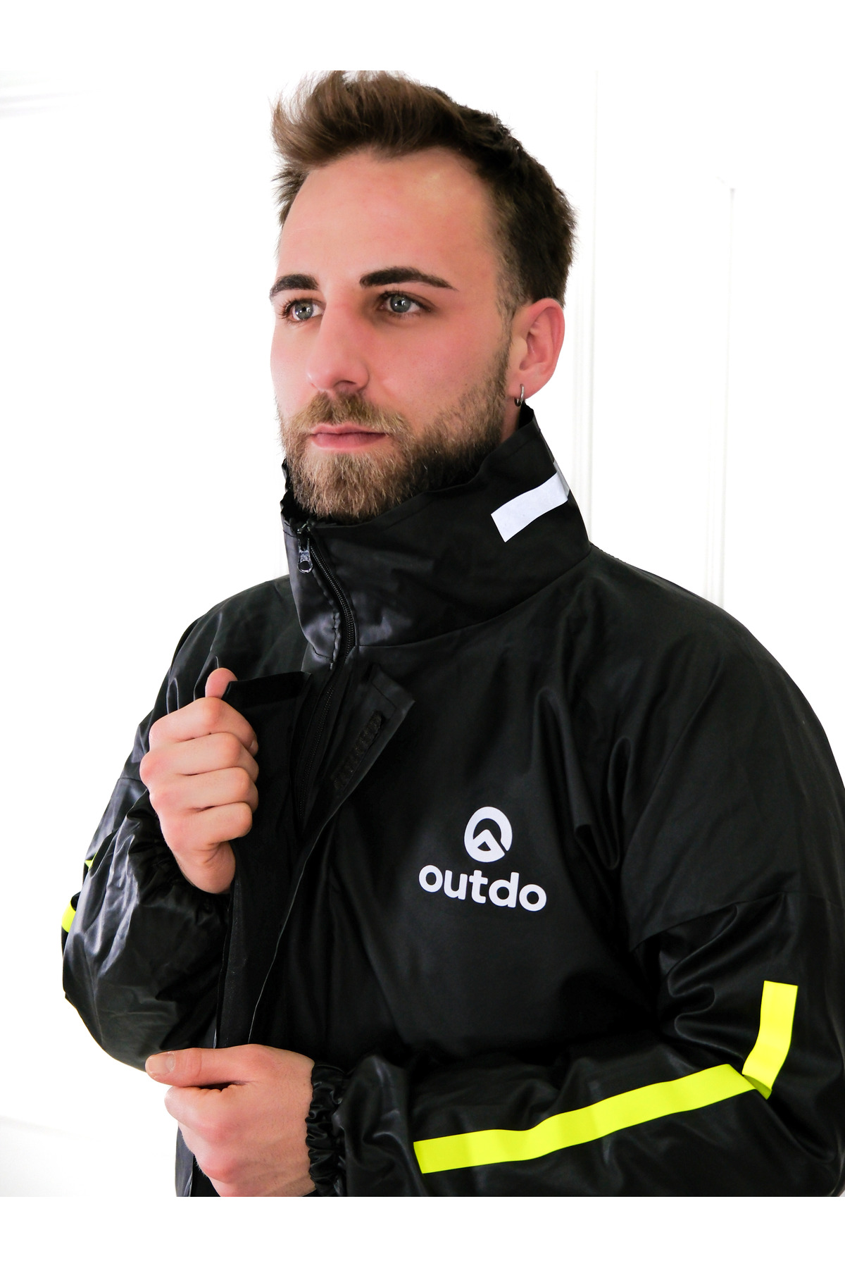 OUTDO  Kurye Yağmurluğu %100 garantili su geçirmez Alt Üst Ekonomik Takım - Görsel 3
