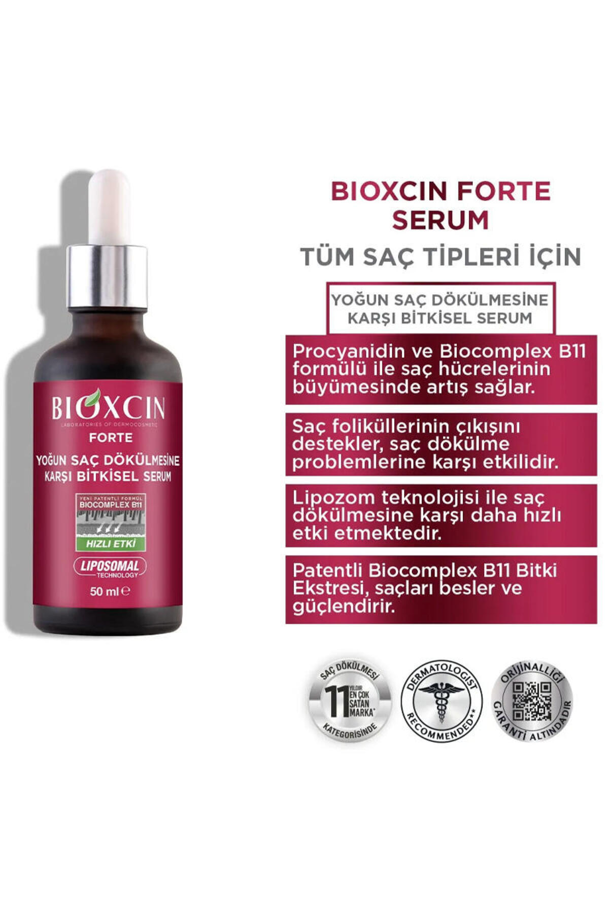 Yoğun Saç Dökülmesine Karşı (Forte Serum 50ML + Forte Şampuan 300ML) + 100ML YÜZ YIKAMA JELİ — DLNYTCRT-FORTE50ML300MLJELLİ1524 — تصویر 2 از 5