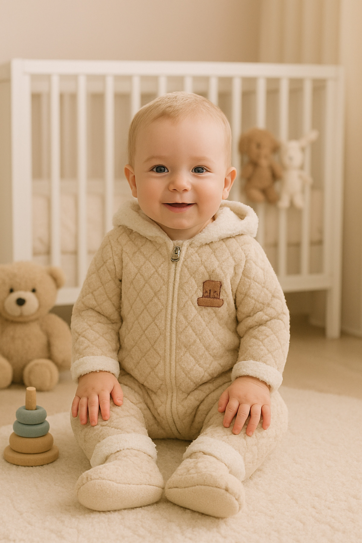 Arin Baby KIZ ERKEK BEBEK UZUN KOLLU BEBEK TULUM VE PANDUF/ WELLSOFT PELUŞ BEBEK TULUM PANDUF TAKIM fotoğrafı 5 (önizleme)