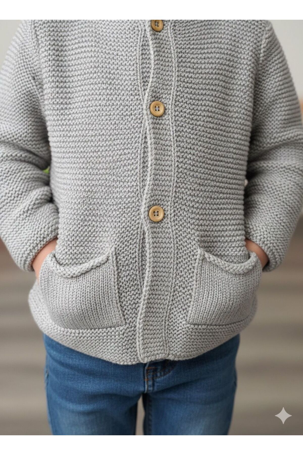 Csp Cassiope Triko Kapşonlu Bebek - Çocuk Hırkası fotoğrafı 3 (önizleme)