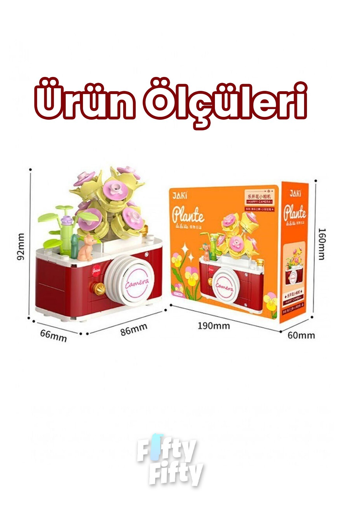 Vagonlife JAKİ Plante Serisi Mutlu Kamera 160 Parça Oyucak Yapım Seti -FFJK2715 fotoğrafı 2 (önizleme)