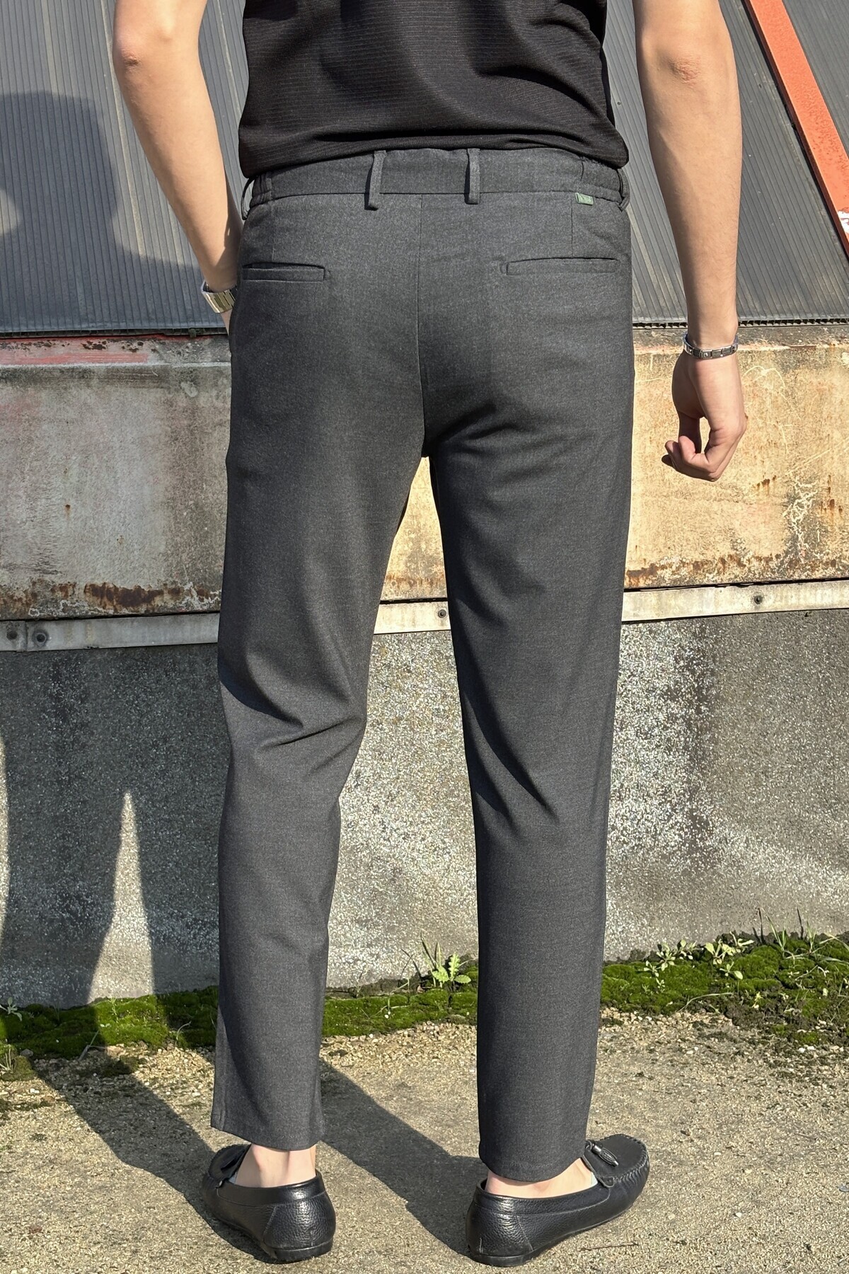 inpool  Erkek, Bel bağcıklı, yandan lastikli, Standart-fit, Old Money Culture Pantolon 25INPMARİO - Görsel 7