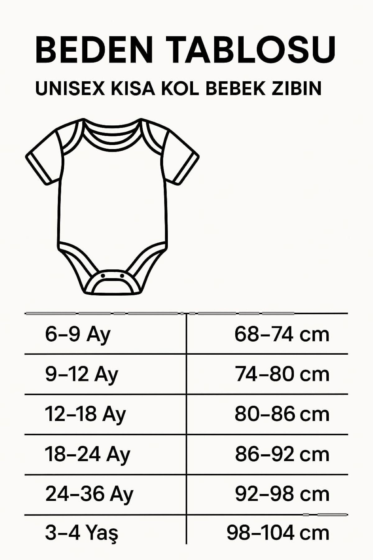 enmodaiçgiyim 1 Adet %100 Pamuklu Kısa Kol Bebek Zıbın-1. Kalite, Yumuşak, Unisex (Kız/Erkek) Çıtçıtlı Atlet Body fotoğrafı 2 (önizleme)