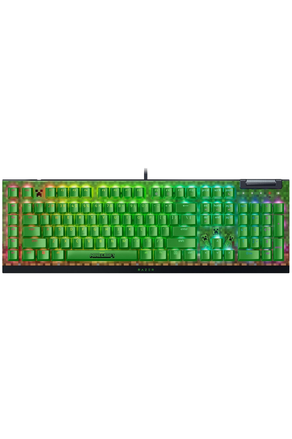 RAZER BlackWidow V4 X Minecraft Edition Green Switch Kablolu