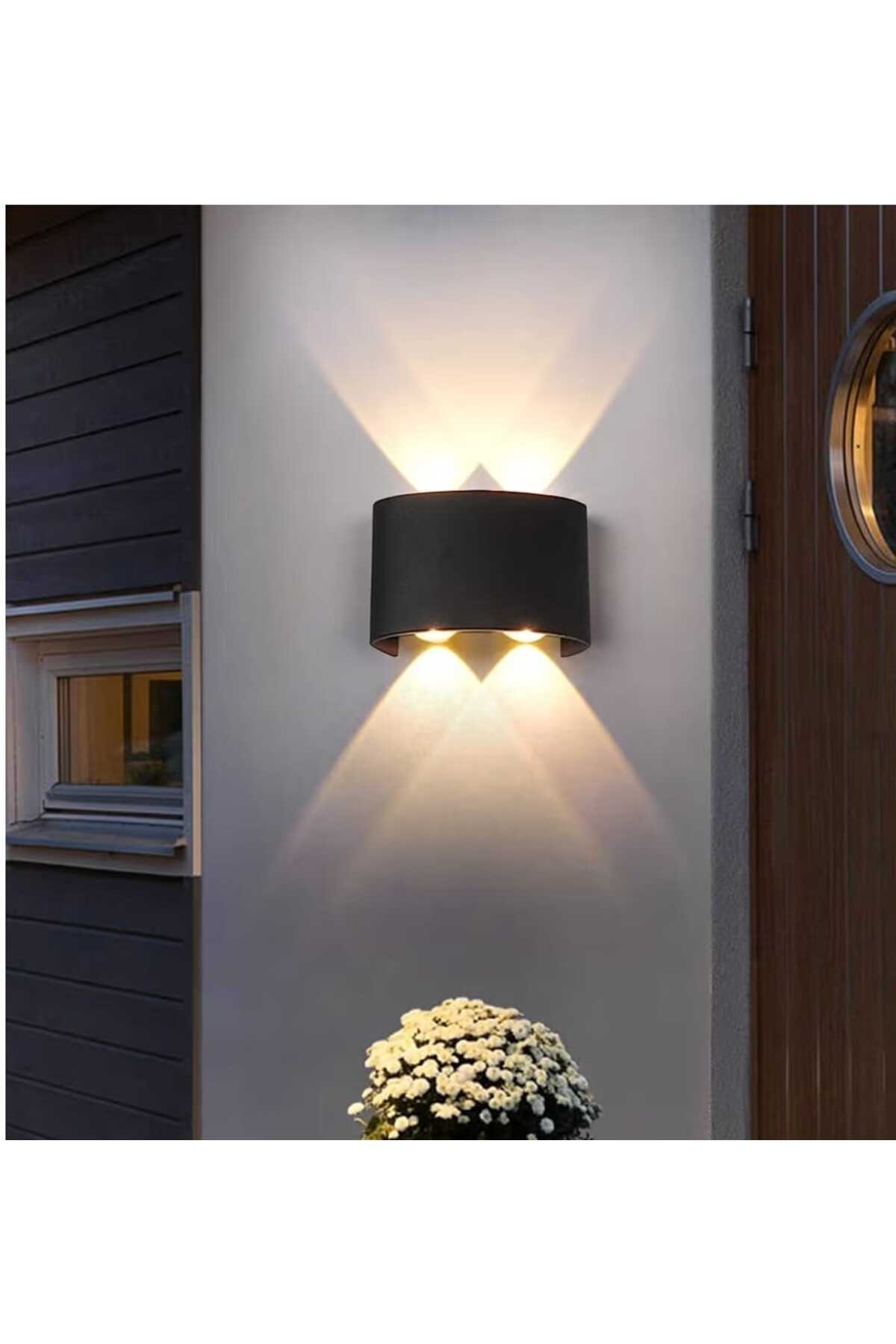 أبليك عيون جداري خارجي مزدوج 4 واط ابيض مقاوم للما...