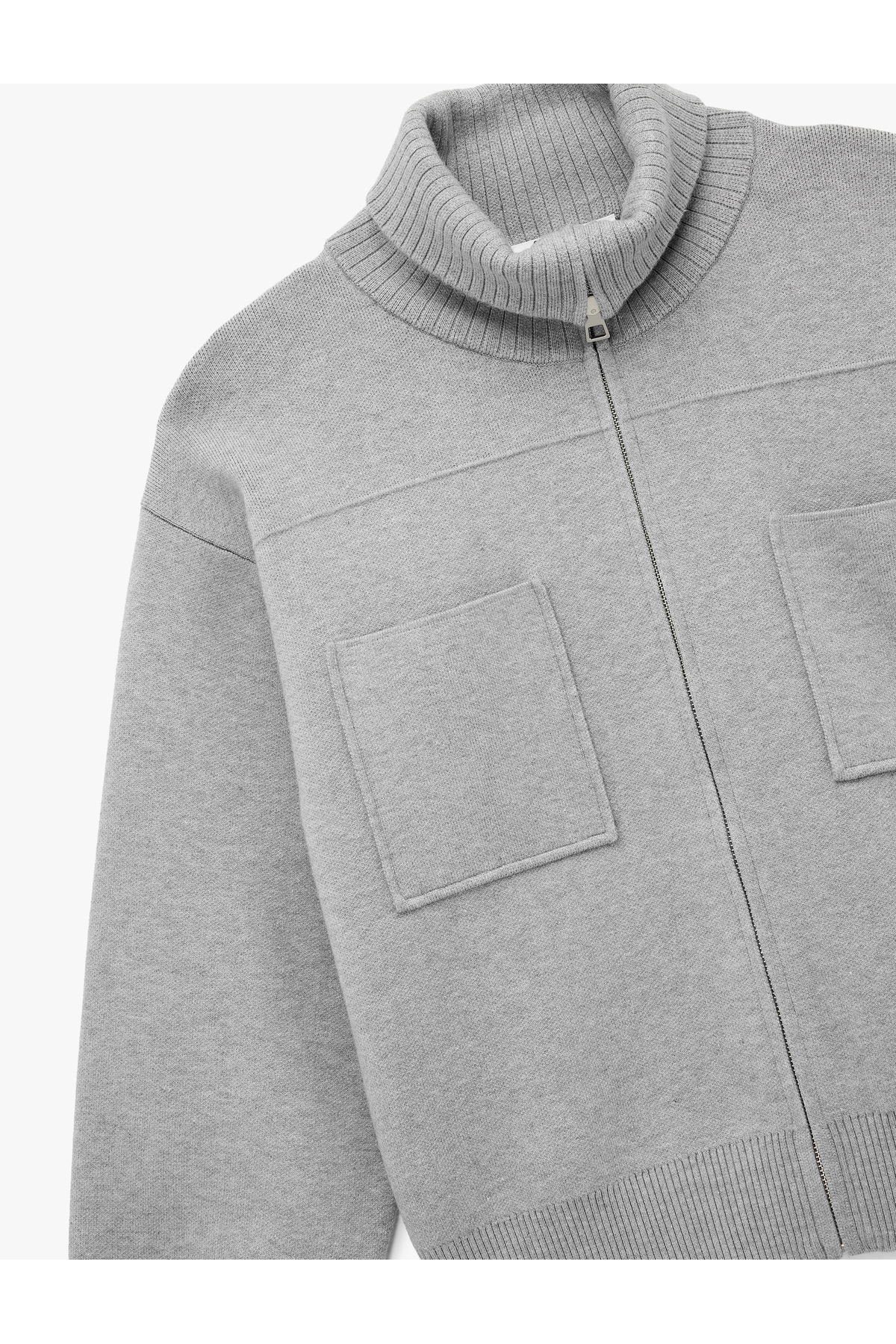 Koton  Rahat Kalıp Uzun Kollu Cep Detaylı Viskon Karışımlı Fermuarlı Hırka - Görsel 5