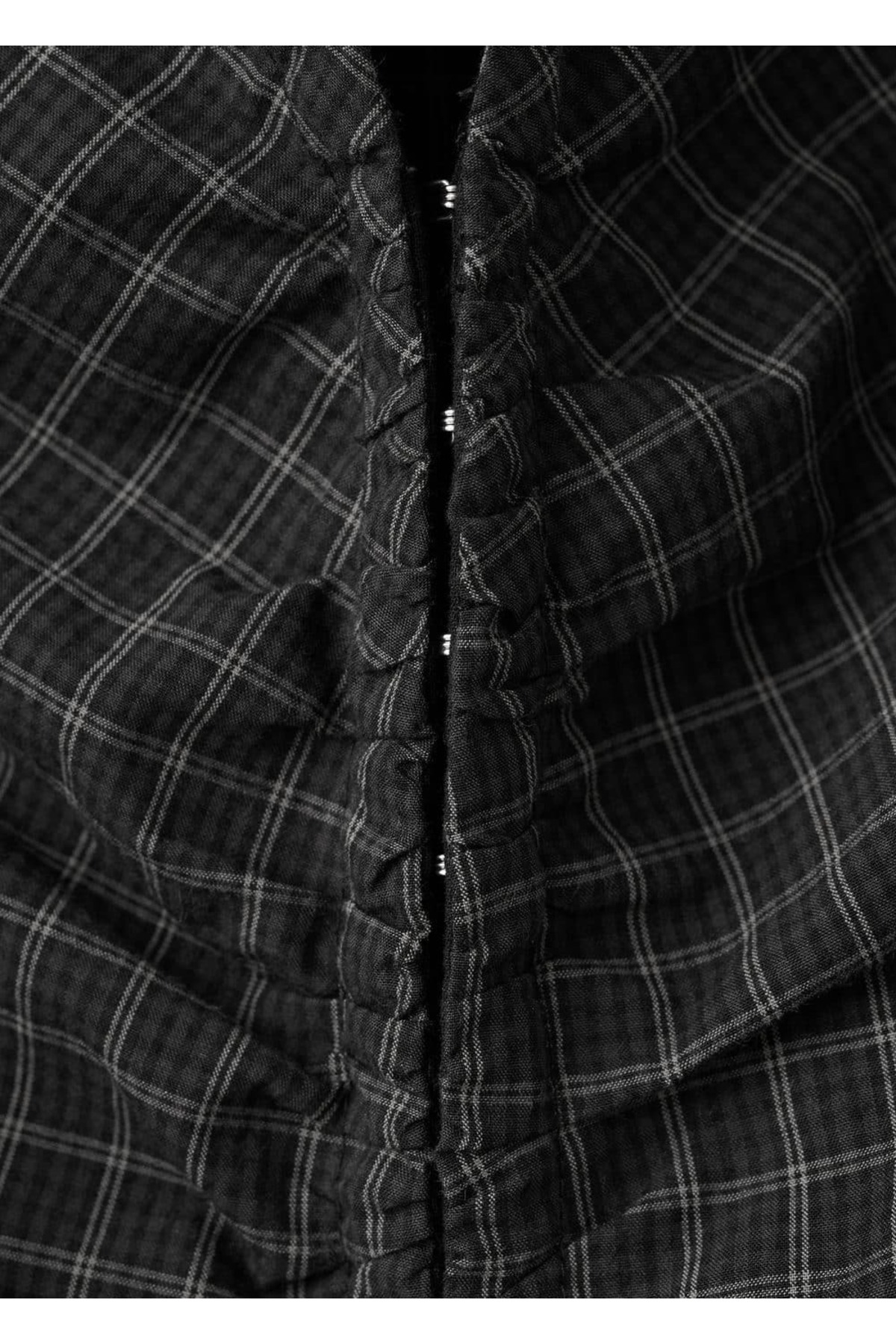 MANGO  Büzgülü kareli bluz - Görsel 7