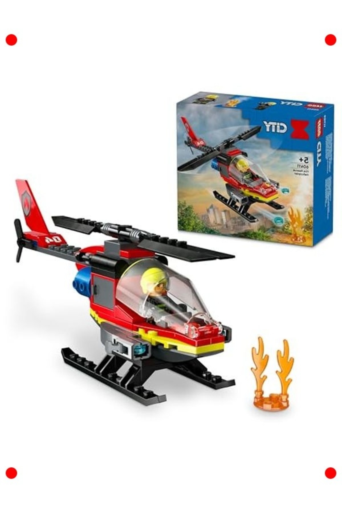 مجموعه ساخت هلیکوپتر آتش‌نشانی اسباب‌بازی