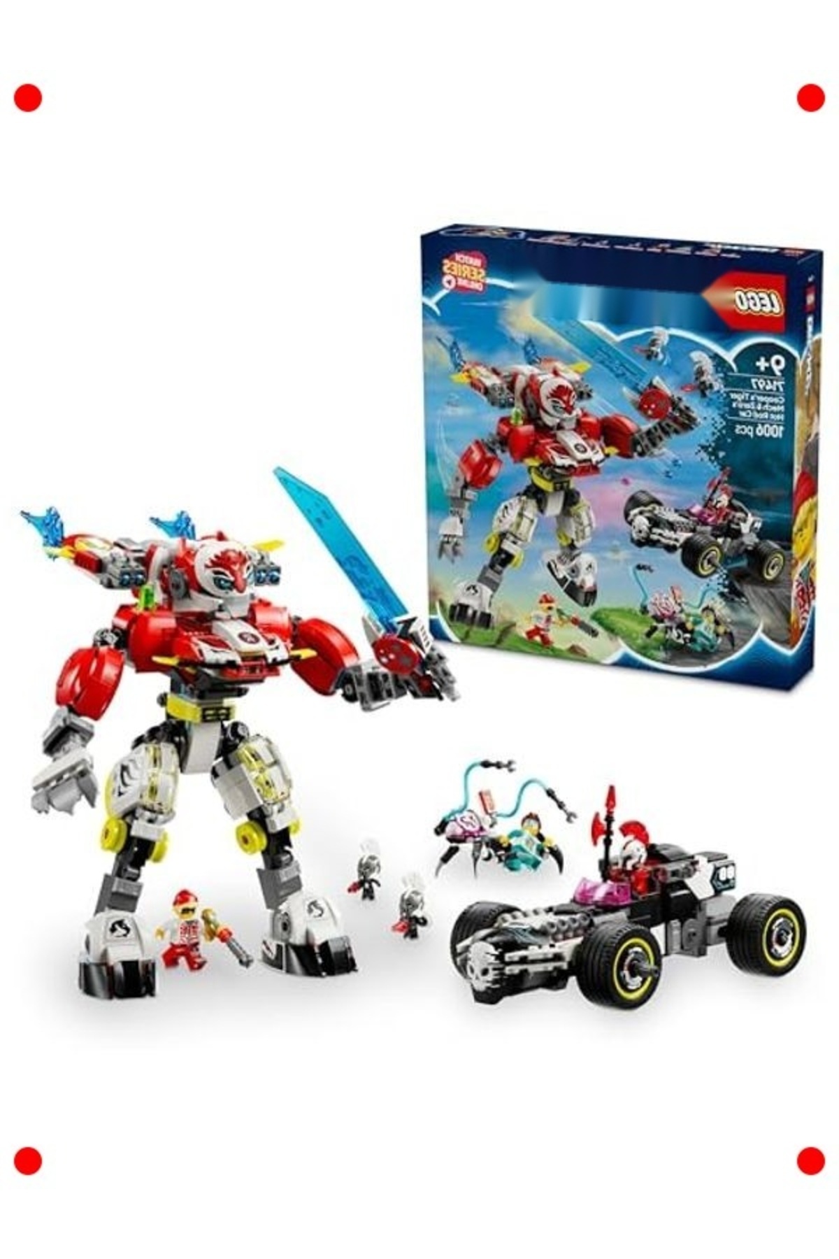 مجموعه ساخت ربات ببر و ماشین هات‌راد (۱۰۰۶ قطعه)