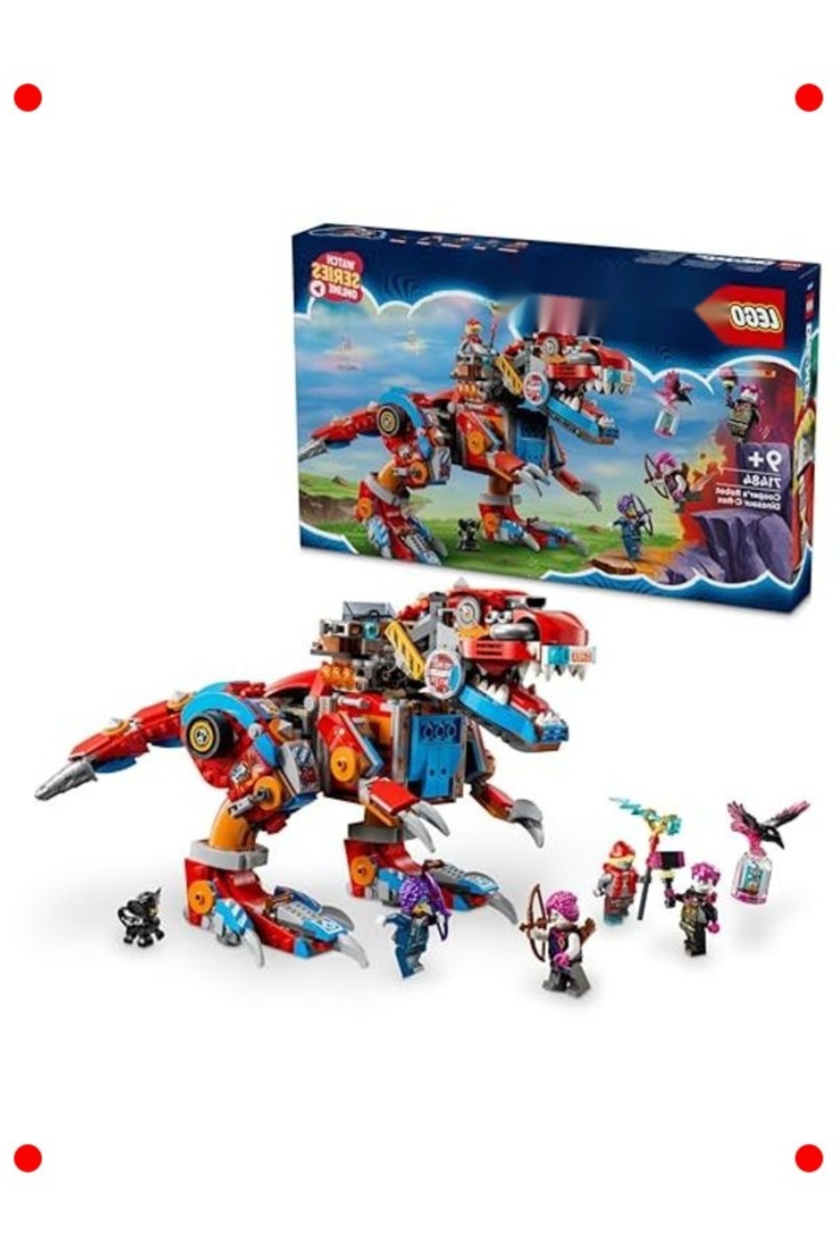 مجموعه ساخت‌وساز ربات دایناسور: ۴ فیگور، مدل تی-رکس