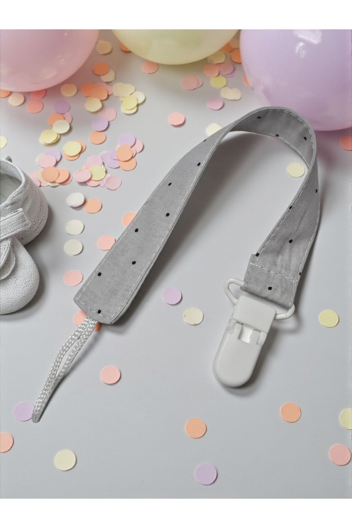 lucky baby Emzik Askısı 3 lü Set Plastik Klipsli Emzik Tutucu %100 Pamuklu Star Seri fotoğrafı 3 (önizleme)