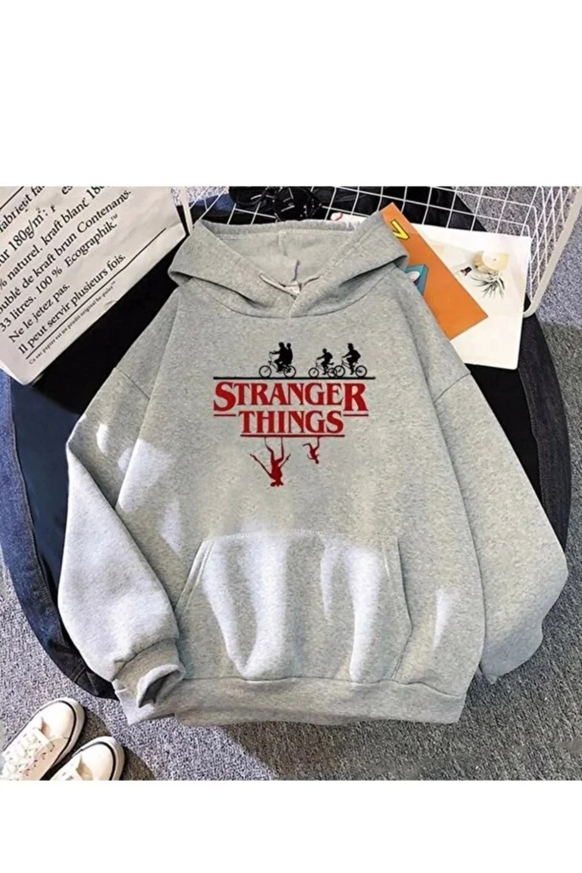 Marco Fresco Unisex mikina Stranger Things s potiskem, oversize, s kapucí a o...