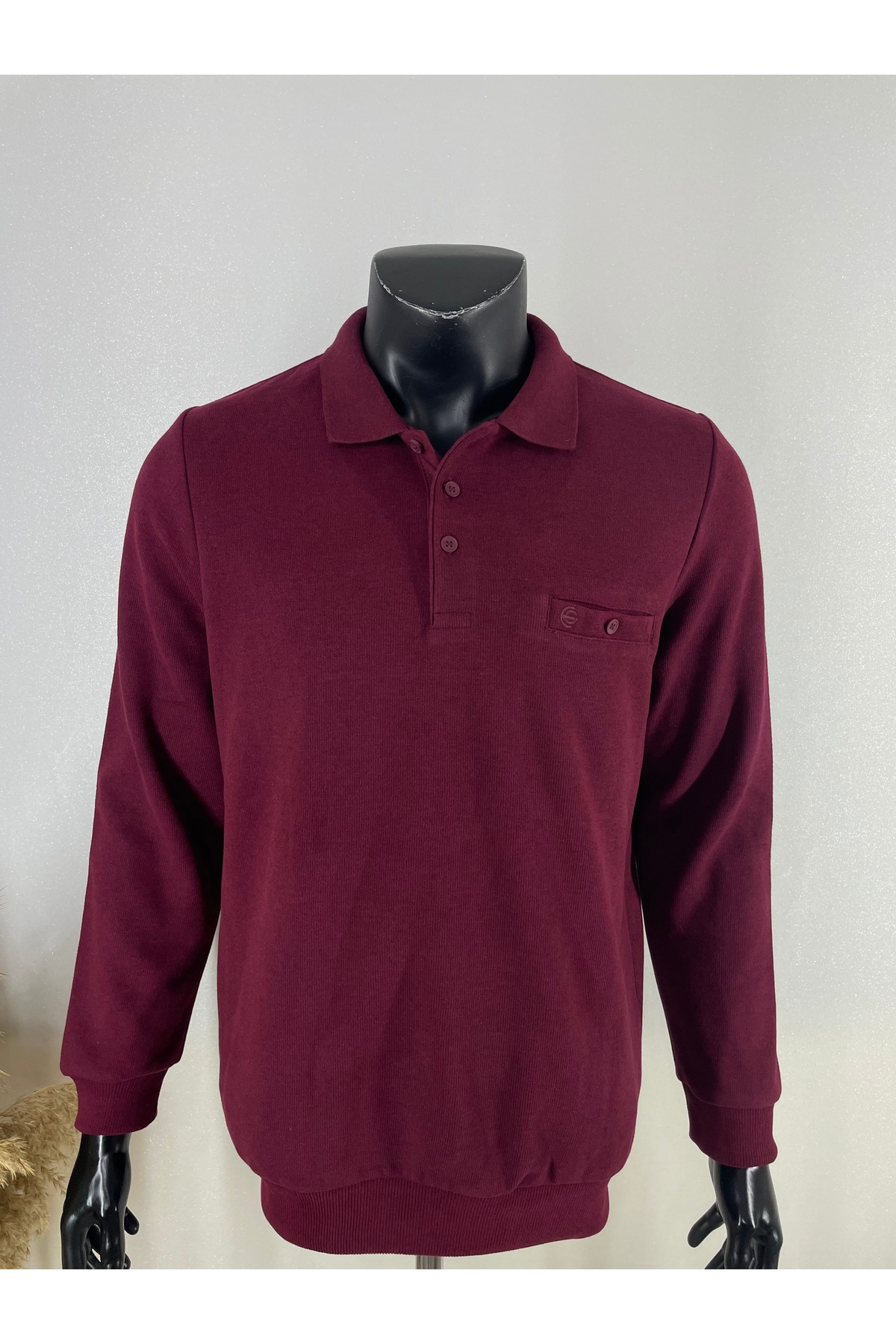 Sadık Collection Erkek Büyük Beden Polo Yaka 7XL 8XL 9XL Beden Kazak 2142/1 görsel 4