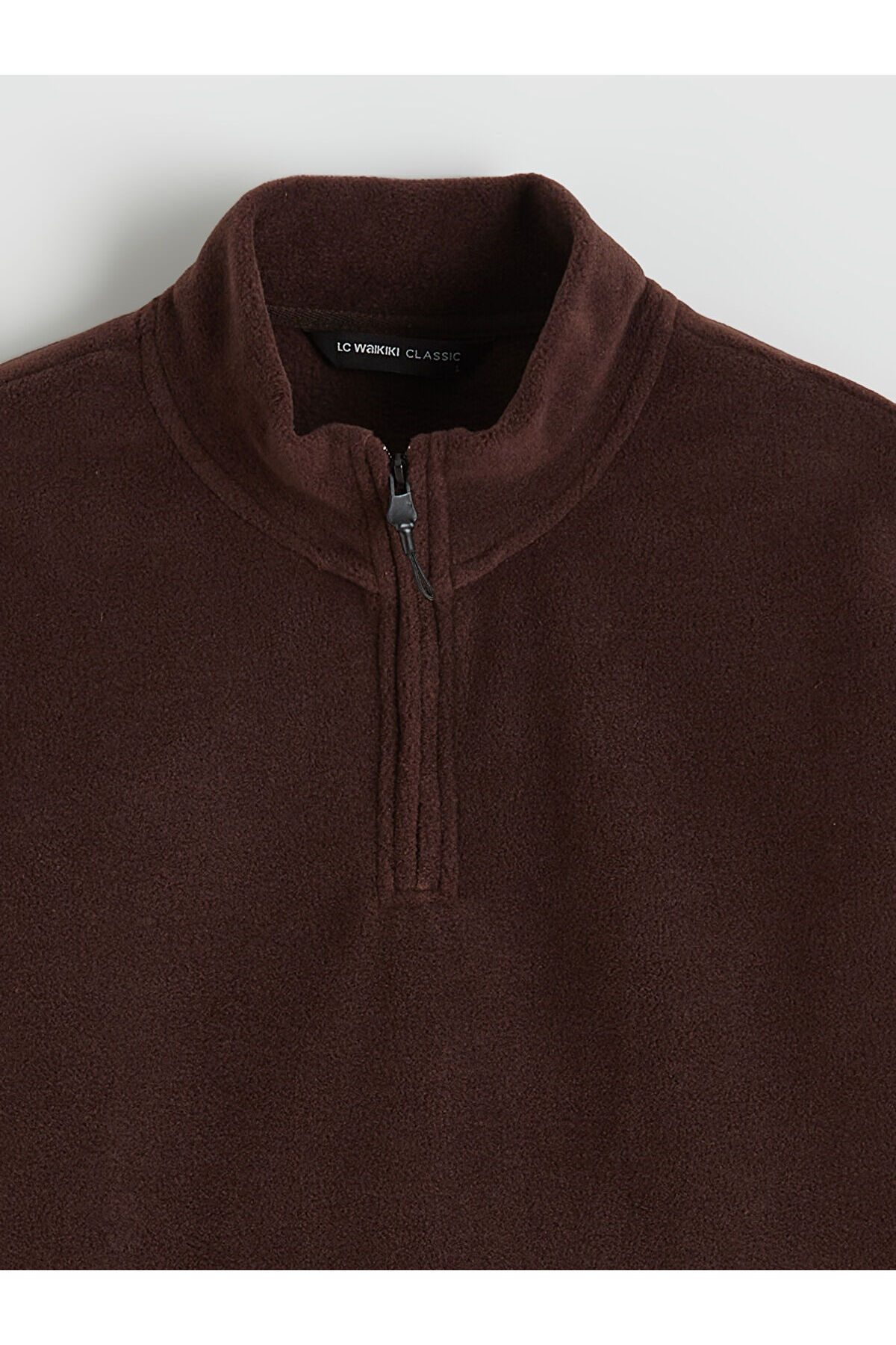 NEVAVM Farkıyla LCWAIKIKI Classic Kahverengi Polar Düz Standart & Regular Erkek Sweatshirt — قهوه‌ای IK-W5OA30Z8-ZNT — تصویر 6 از 7