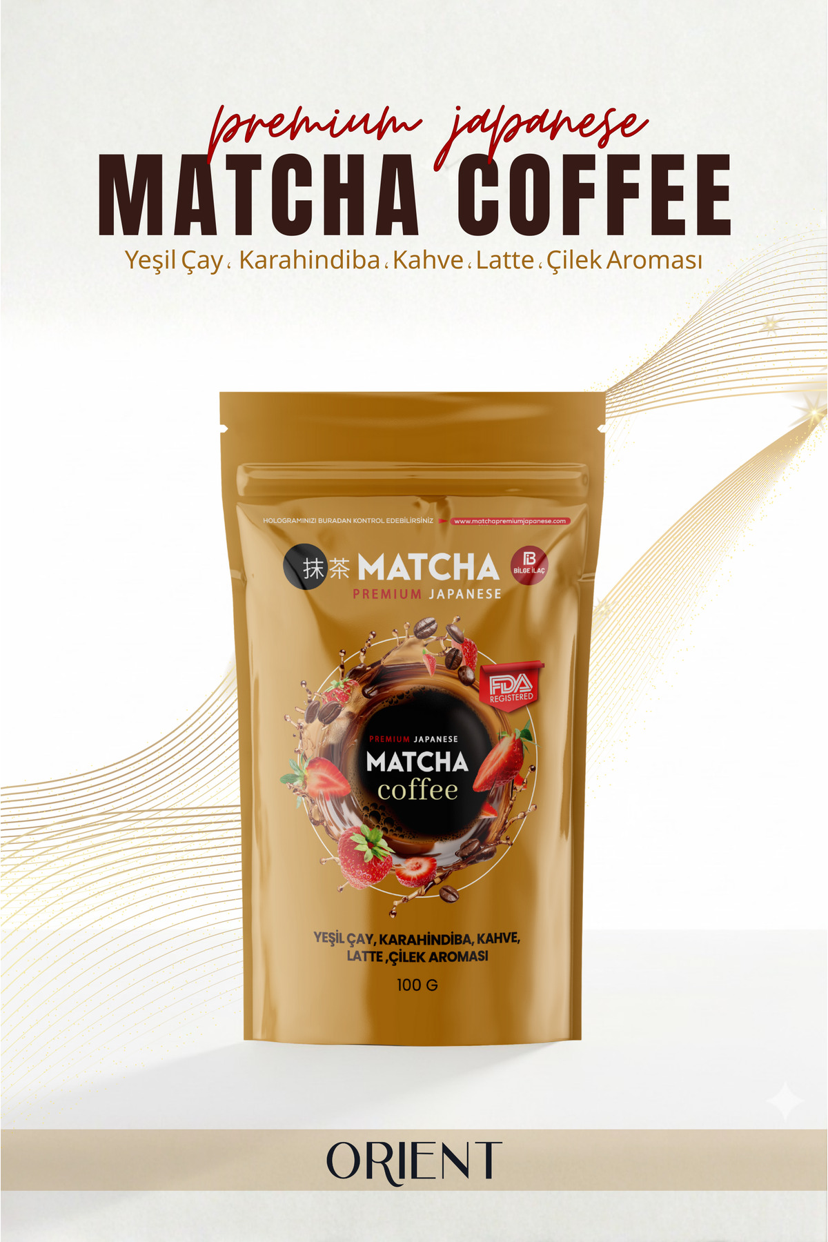 Bilge İlaç Matcha Premium Japanese Çilek Aromalı Matcha Coffee Kahve Latte & Kahve Karışımı 100 g - Fiyatı, Yorumları