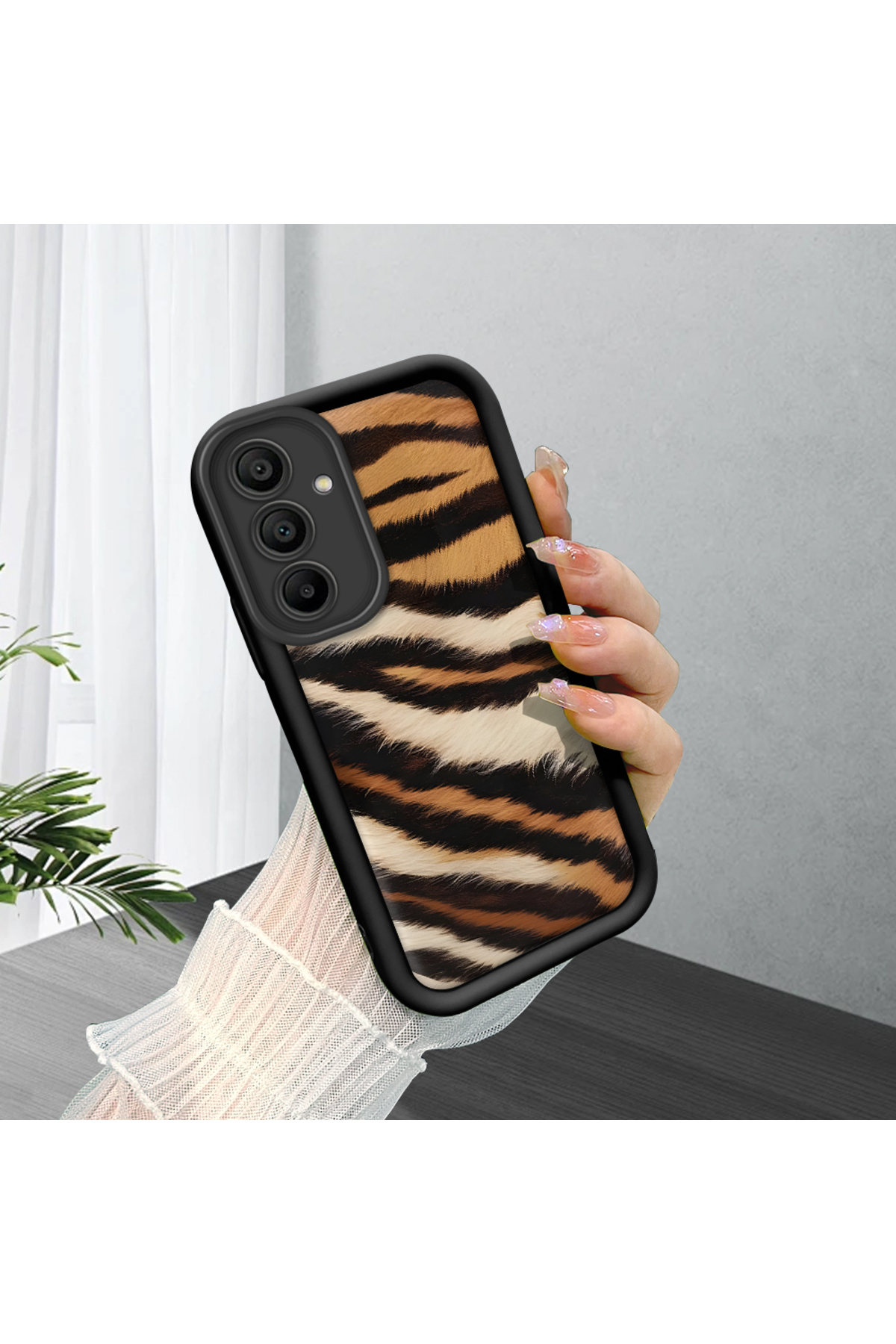 Samsung Galaxy A15 Compatible Silicone Material Shockproof Simple Black Color Phone Case