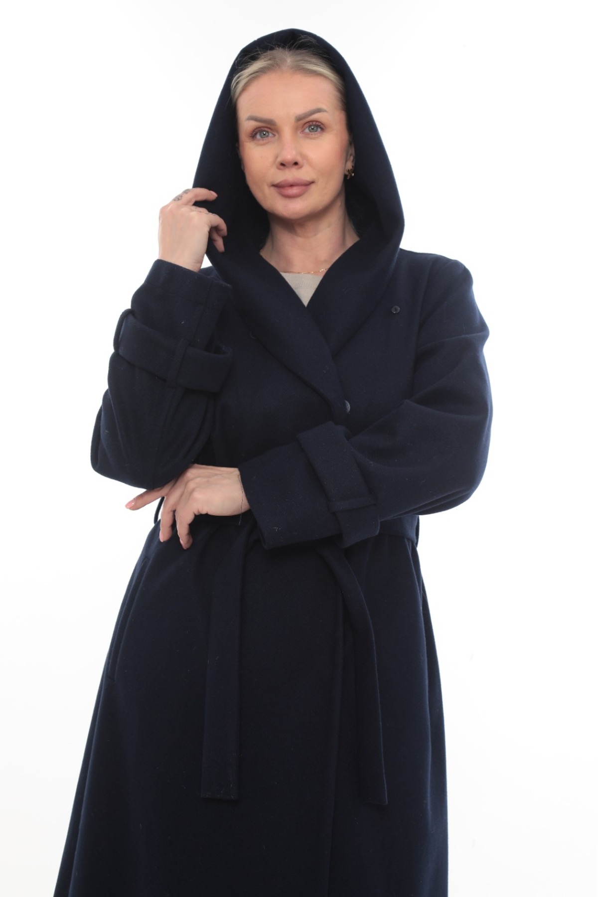 Cristina  büyük beden kase rahat kalıp kaban