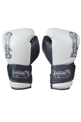 Dragondo 30376-P Beyaz Kunuri Boks Eldiveni Muay Thai Eldiveni Kick Boxing El...