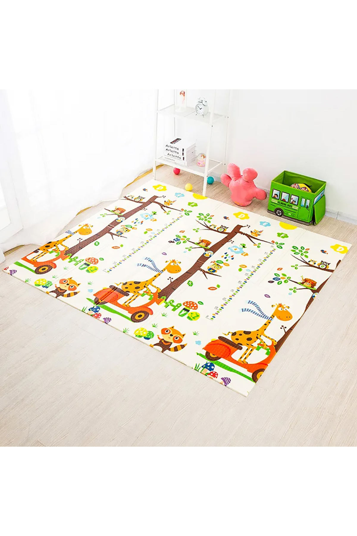 DELT Premium Katlanabilir Çift taraflı çocuk bebek Oyun Matı Harfler (150*200 CM*1 CM Kalınlık)- ÇANTALI fotoğrafı 5 (önizleme)