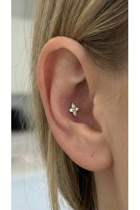 alysa jewelry Cerrahi çelik Zirkon taşlı şık Piercing Tragus, heliks, lobe, c...