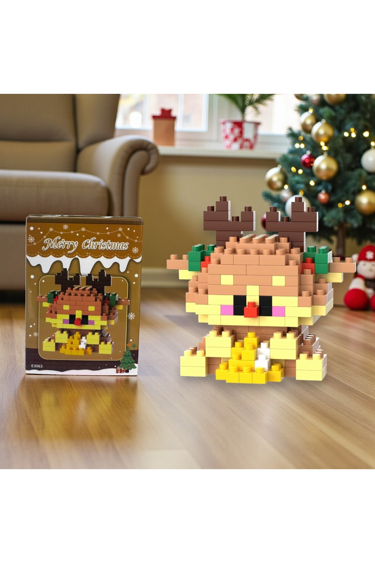 بلاک‌های آجر گوزن بامزه، پازل سه‌بعدی ساختنی +۱۴ رنگارنگ