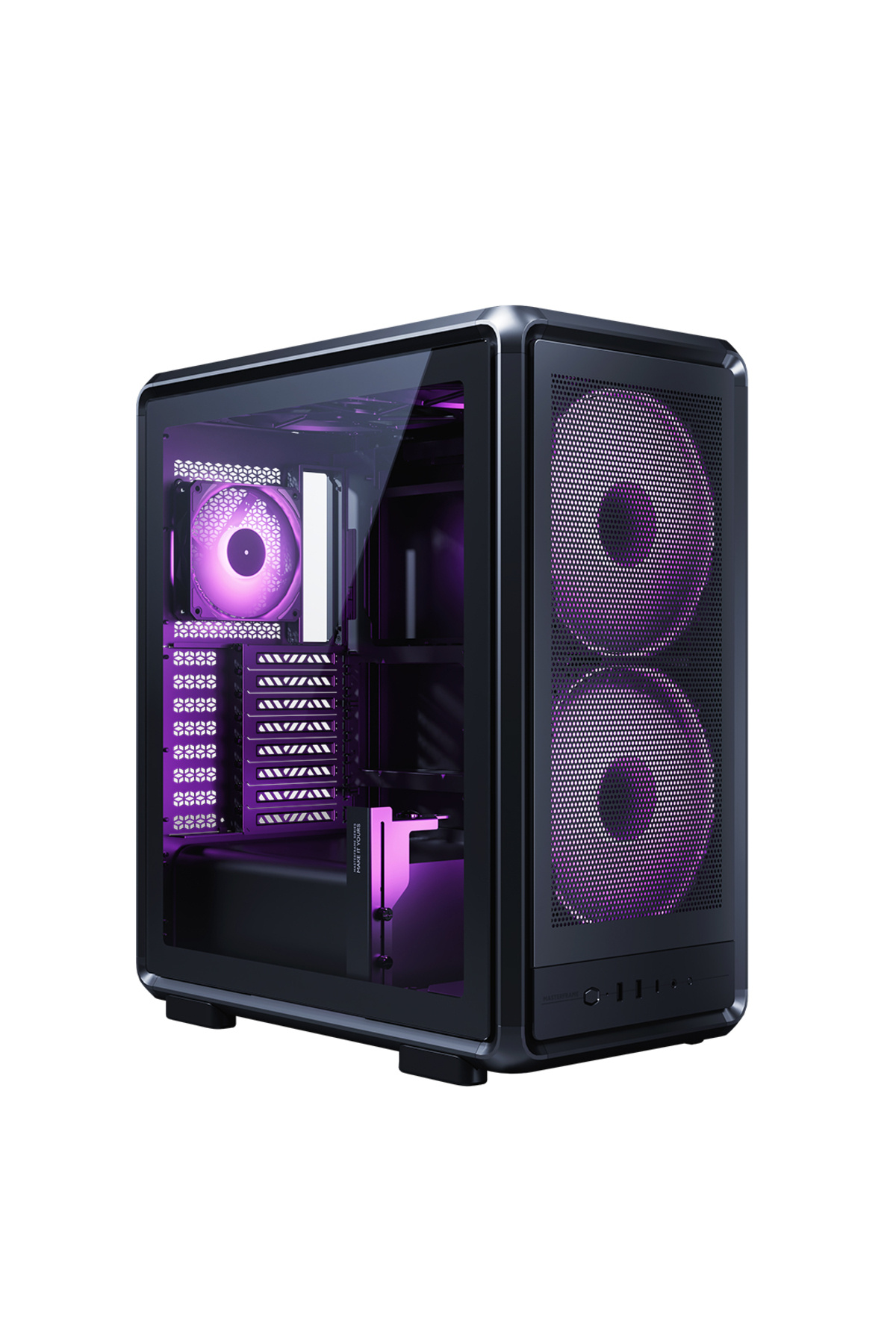 Cooler Master MasterFrame 500TG Mesh MF500M-KHNN-S01 2x200mm(Ön)-1x120mm(Arka) Fan ATX BTF Alüminyum