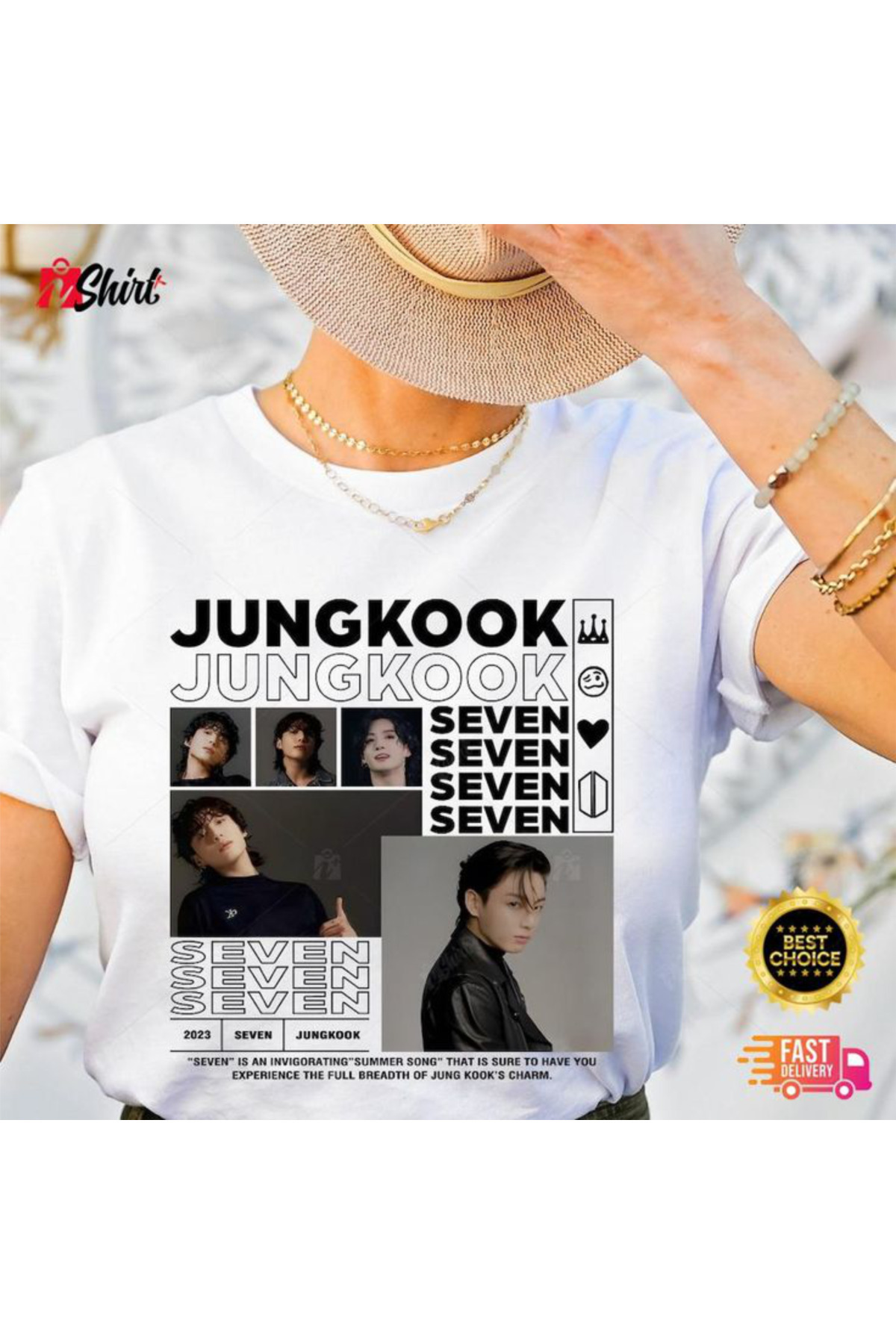 barsdepo BTS Jungkook Baskılı Tişört, Oversize Unisex Tişört Çocuk
