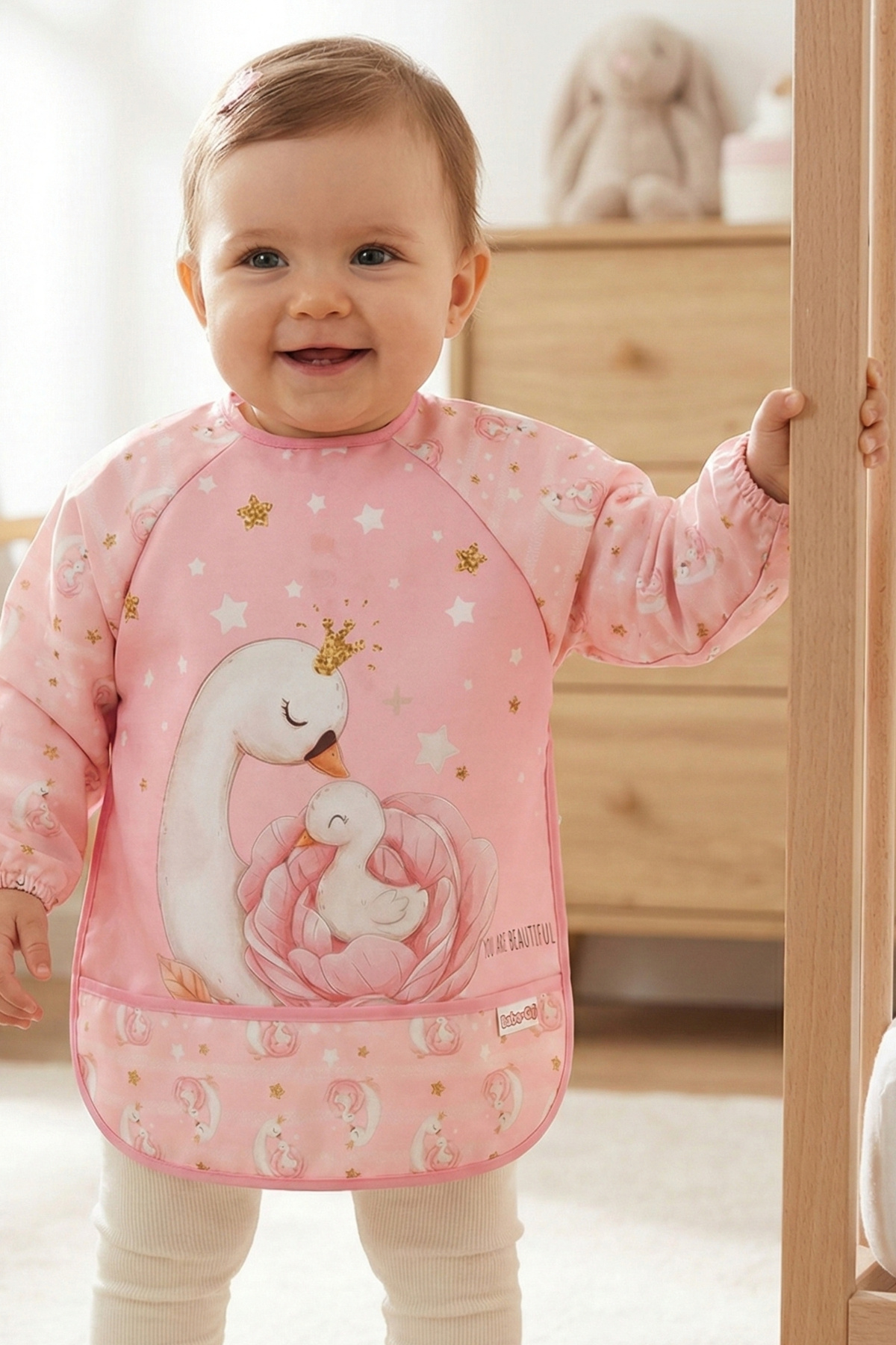 Bebechi 3 Lü Kombin(TAVŞAN-CEYLAN-KUĞU) Set (SIVI GEÇİRMEZ) Aktivite ve Mama Önlüğü 6-24 Ay fotoğrafı 4 (önizleme)