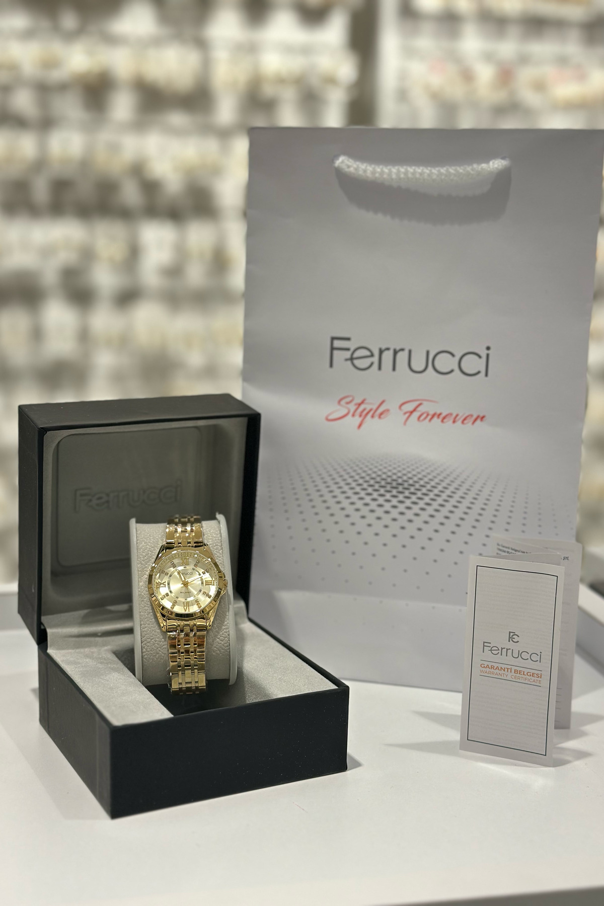Ferrucci Çelik Kordon Su Geçirmez Garantili Kadın Kol Saati görsel 7