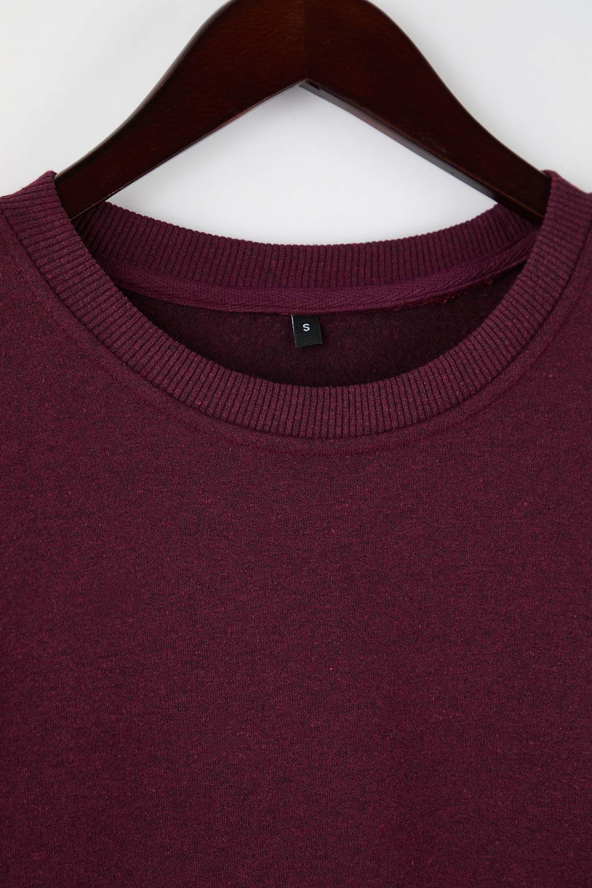 Trendyolmilla  Siyah-Bordo-Lacivert 3'lü Paket Regular/Normal Kesim Basic İçi Polar Sweatshirt TMNAW26SW00006 - Görsel 3