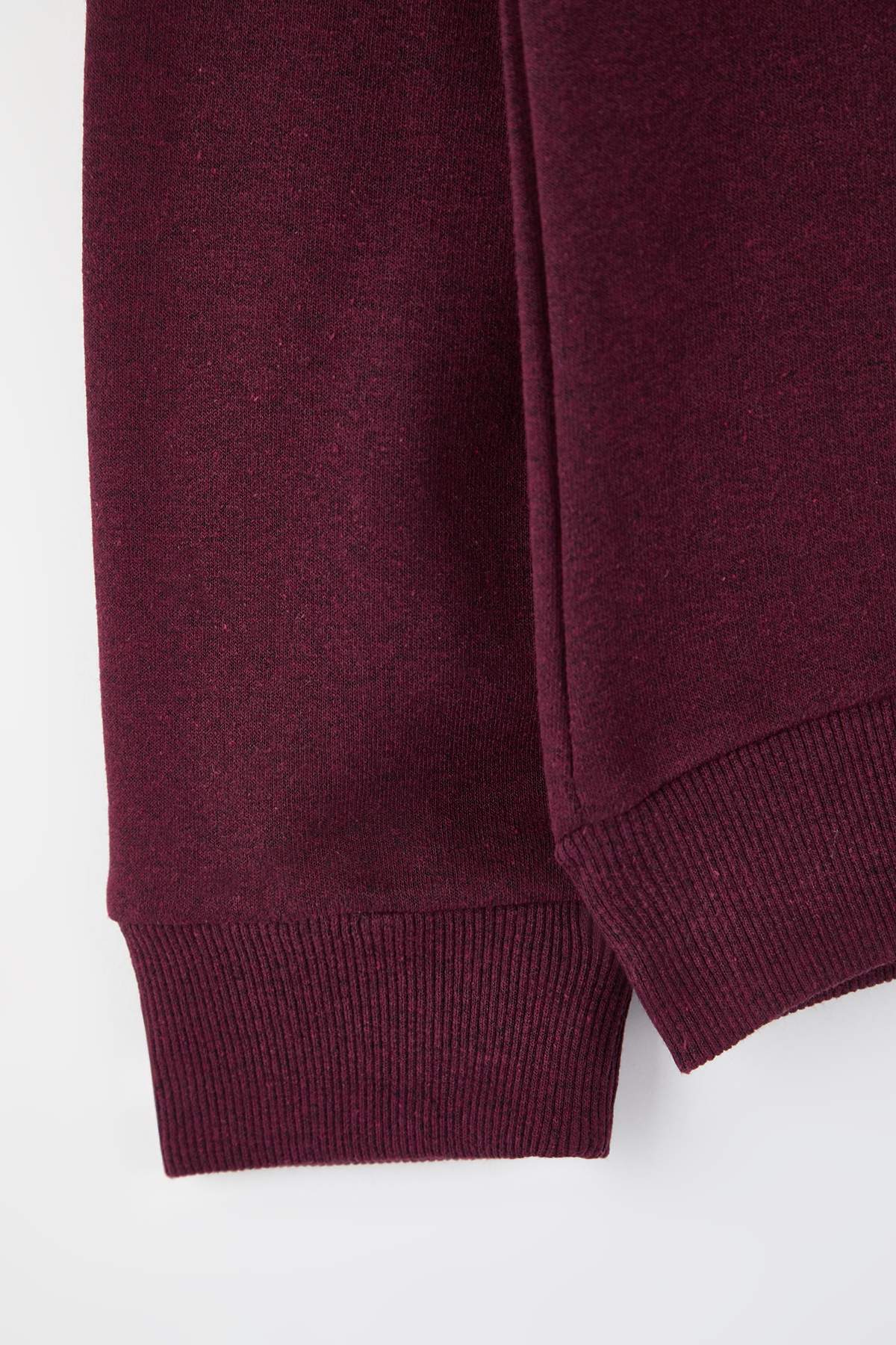 Trendyolmilla  Siyah-Bordo-Lacivert 3'lü Paket Regular/Normal Kesim Basic İçi Polar Sweatshirt TMNAW26SW00006 - Görsel 4