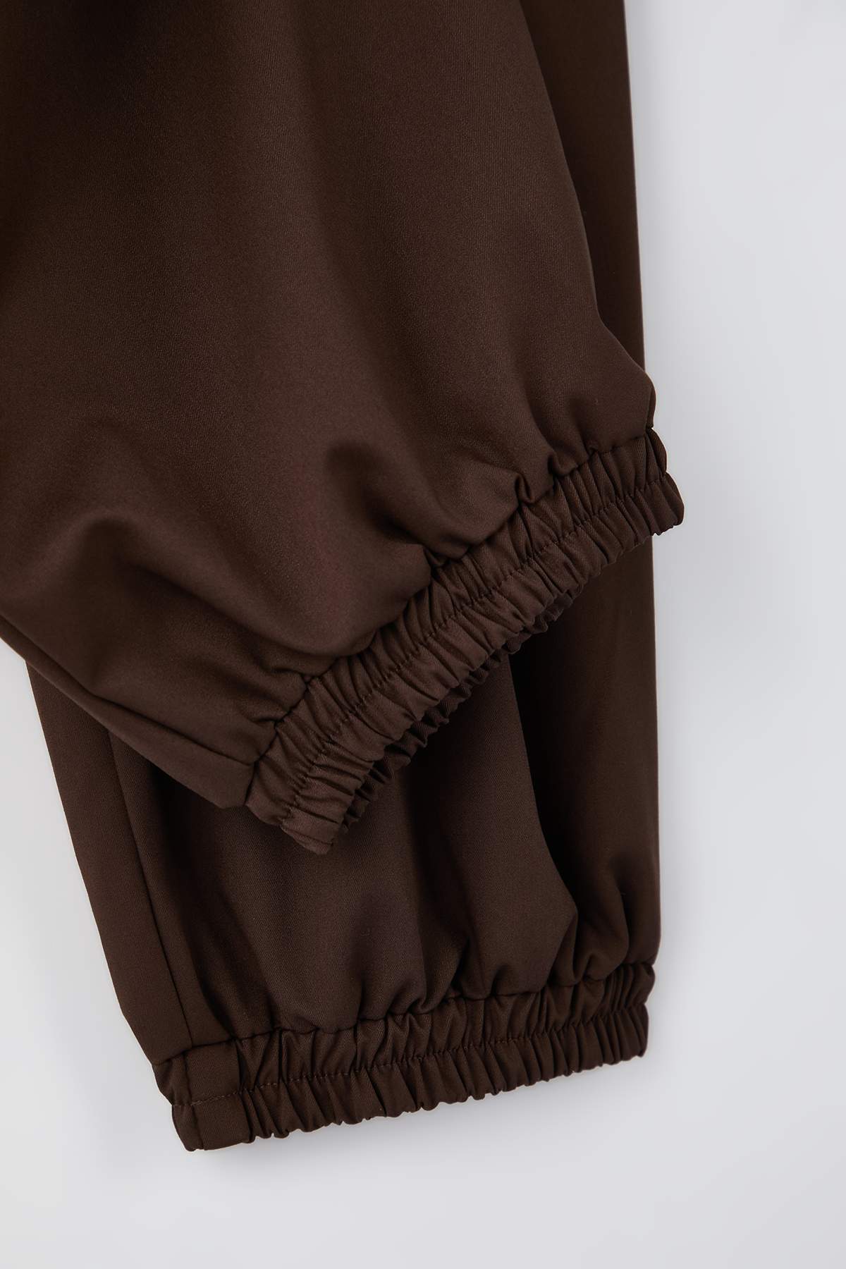 Trendyolmilla  Koyu Kahverengi Şalvar Kalıp Beli Lastikli Dokuma Pantolon TWOAW26PL00156 - Görsel 6